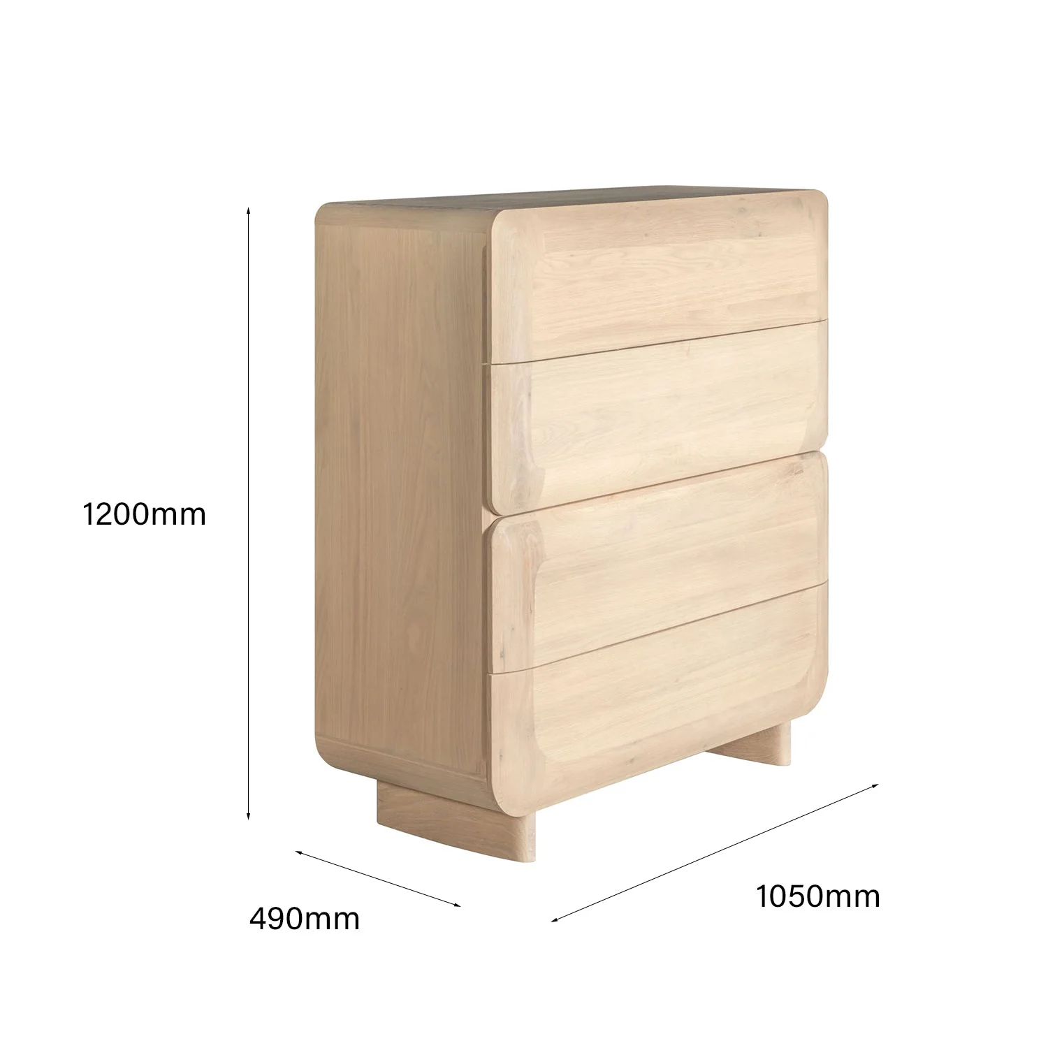 Lark Chest of 4 Drawers - Natural Oak - Floor Stock - Image 8