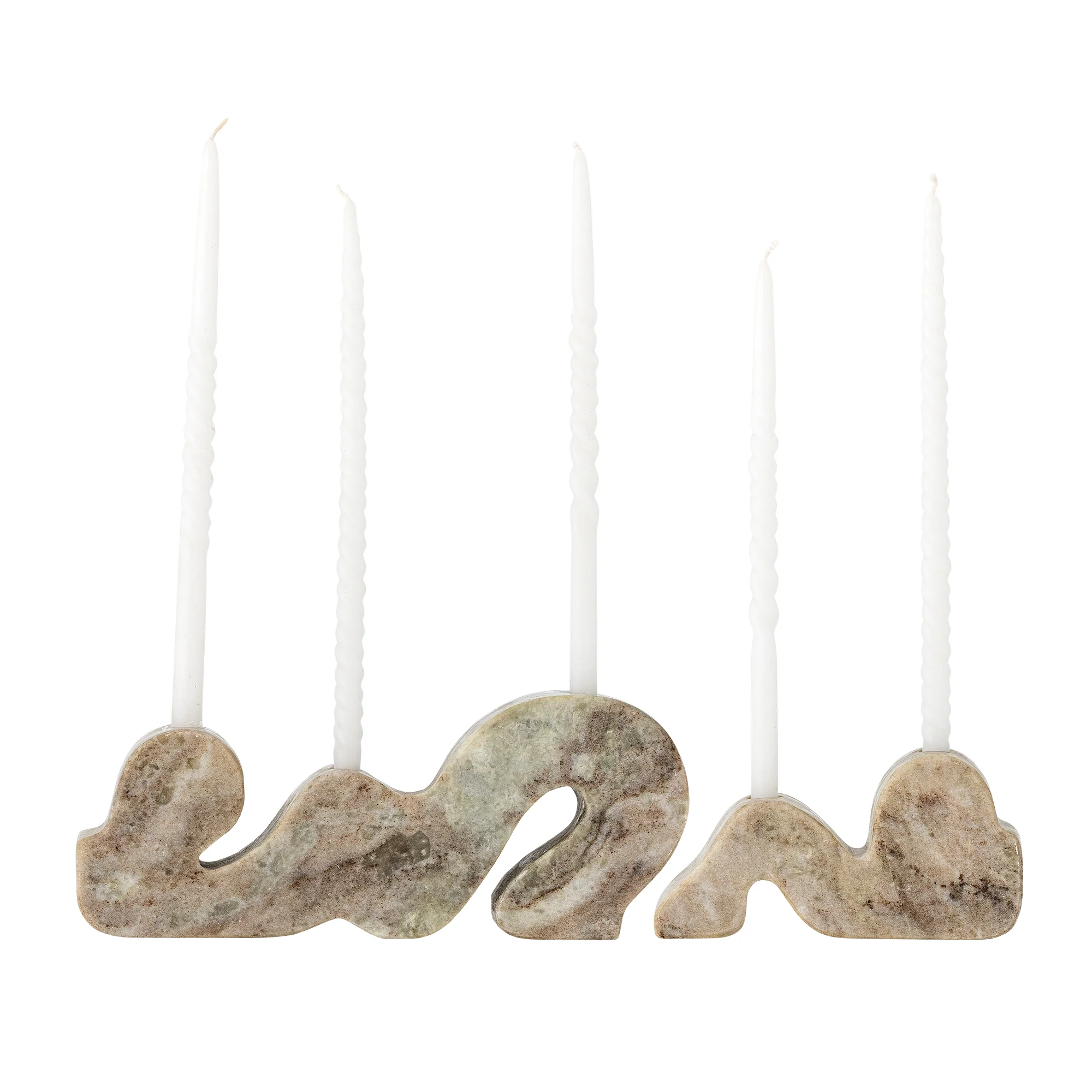 Liabella Marble Candle Holder - Grey - Set of 2 - Image 3