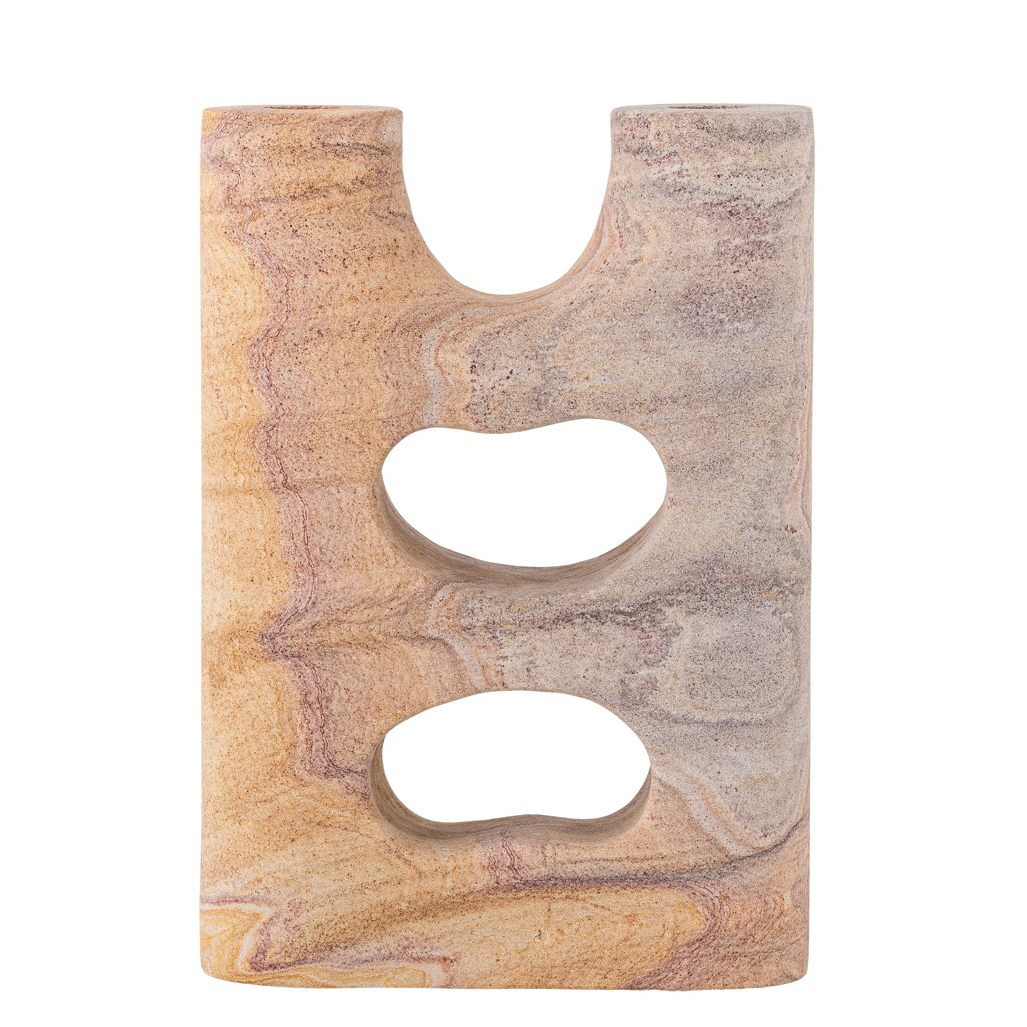 Lodi Sandstone Candle Holder - Nature