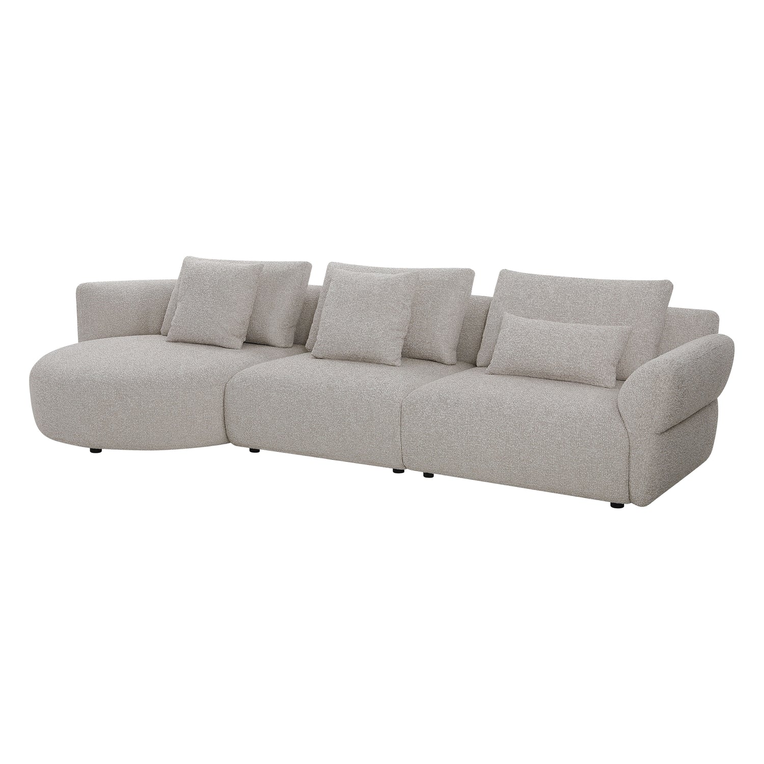 Luca 3 Seater Sofa with Curved Chaise - Image 2