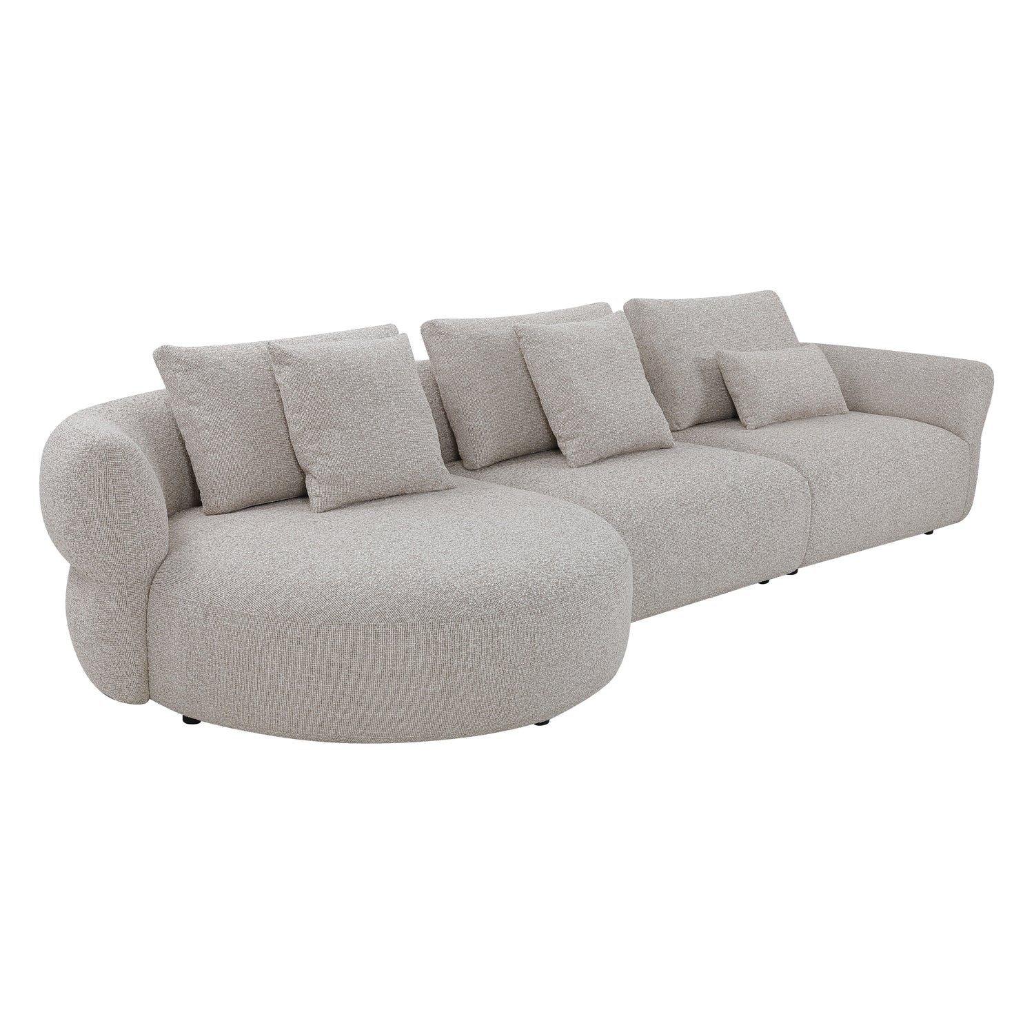 Luca 3 Seater Sofa with Curved Chaise - Image 3