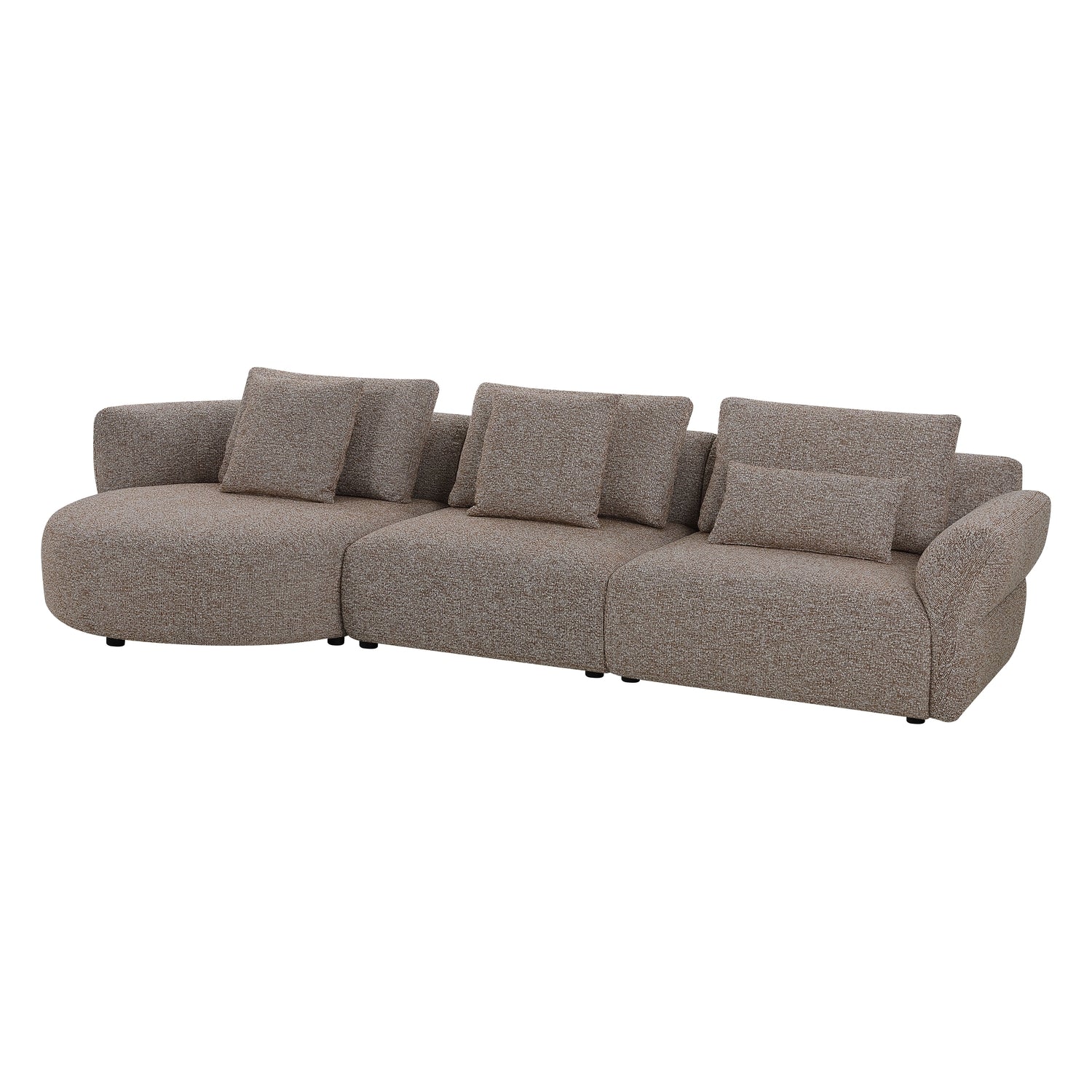 Luca 3 Seater Sofa with Curved Chaise - Image 7
