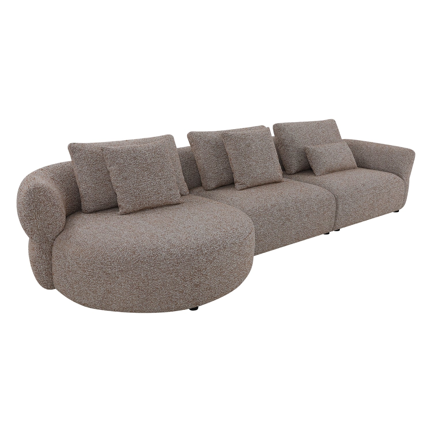 Luca 3 Seater Sofa with Curved Chaise - Image 8