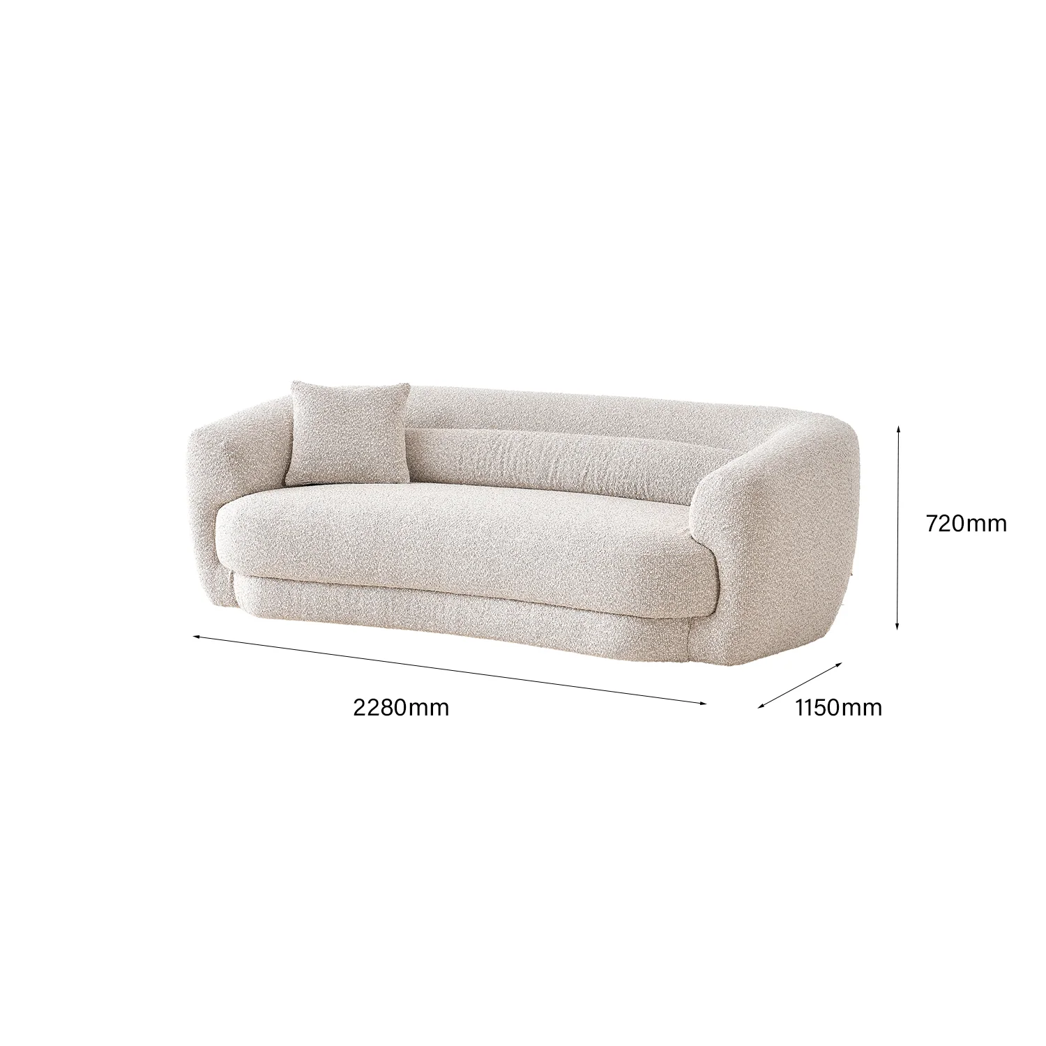 Lucien 3 Seater Sofa - Image 7