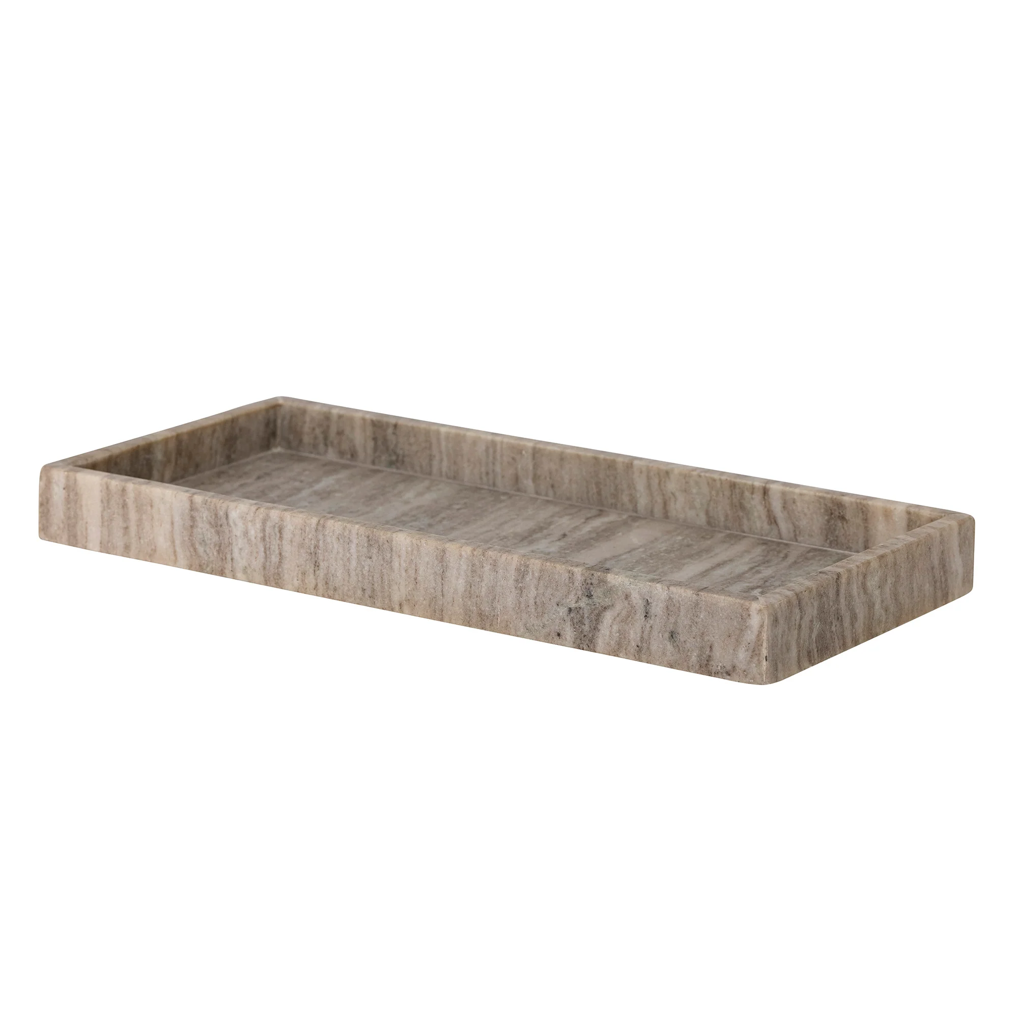 Majsa Marble Rectangular Tray - Brown - Image 3