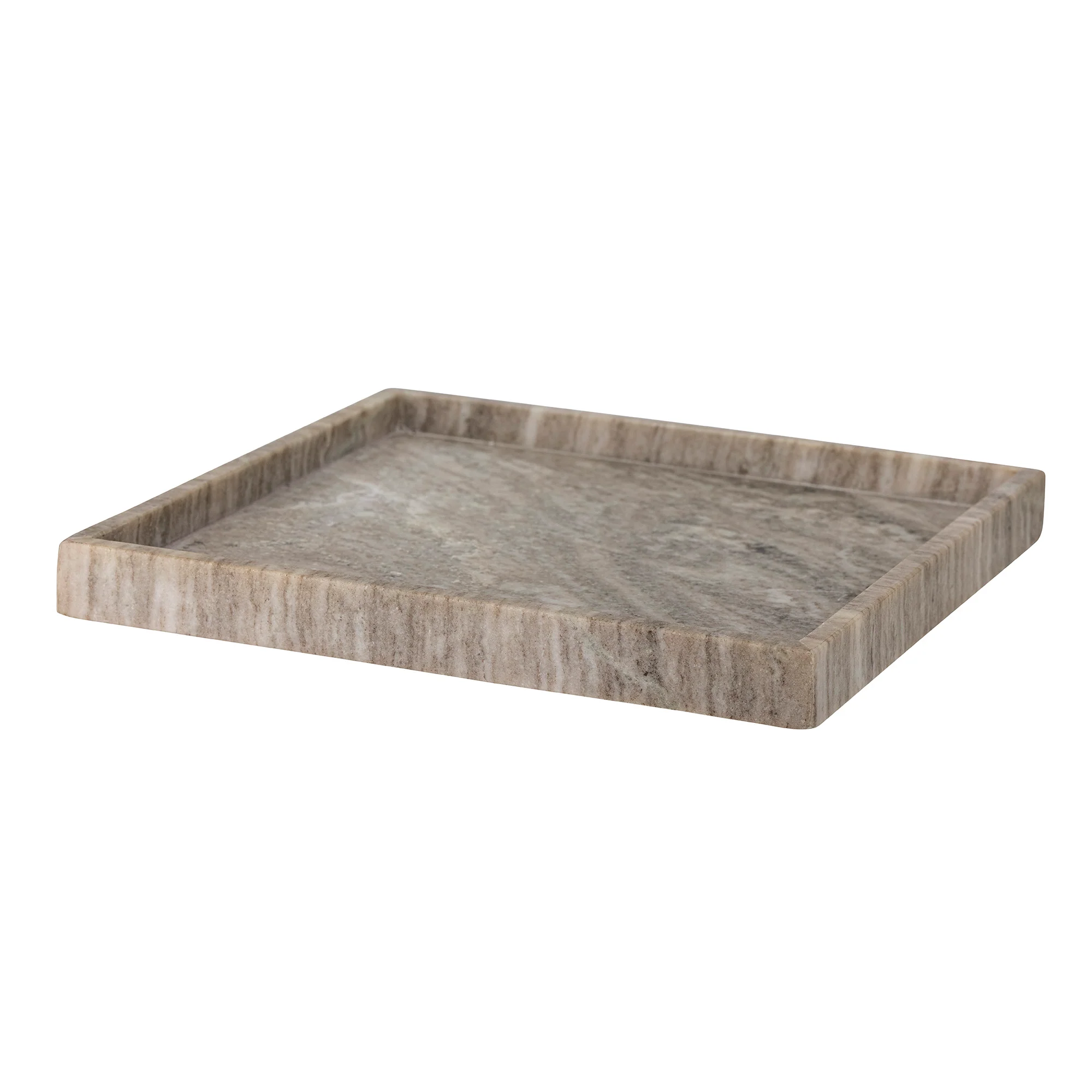 Majsa Marble Square Tray - Brown - Image 3