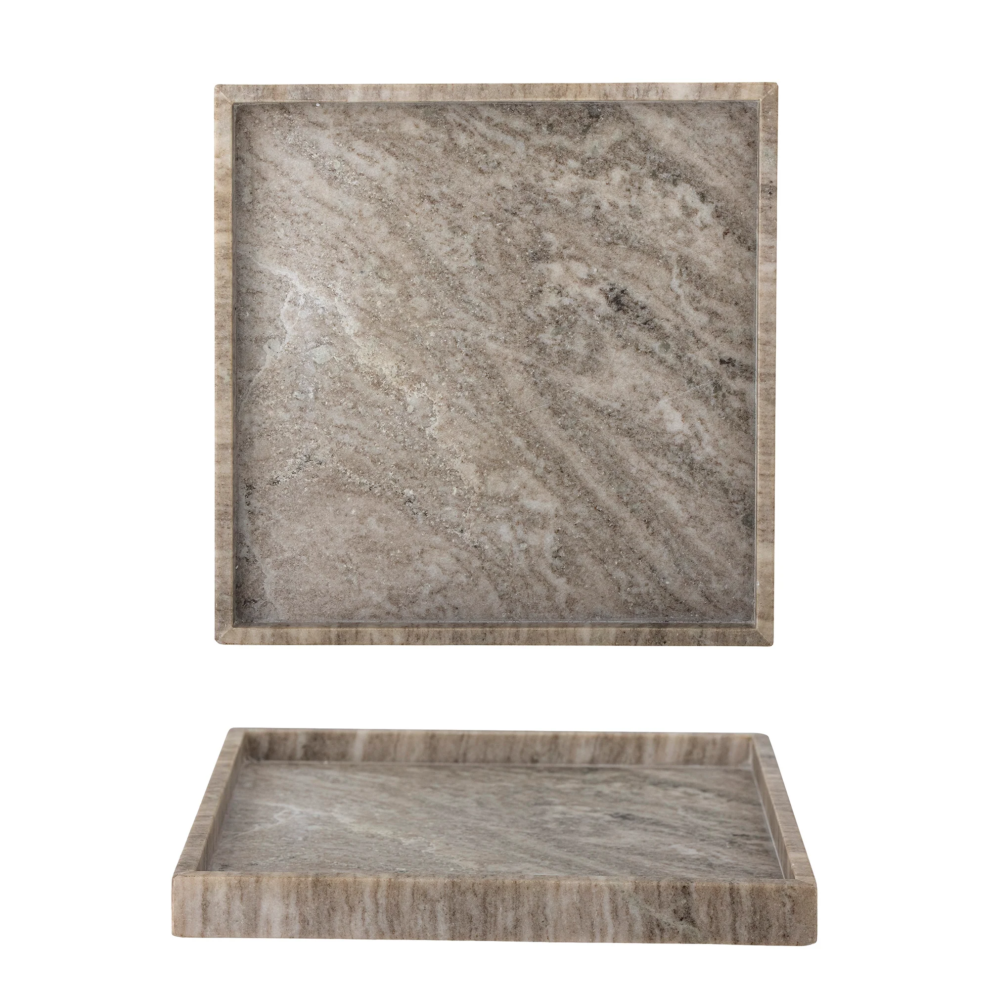 Majsa Marble Square Tray - Brown - Image 4