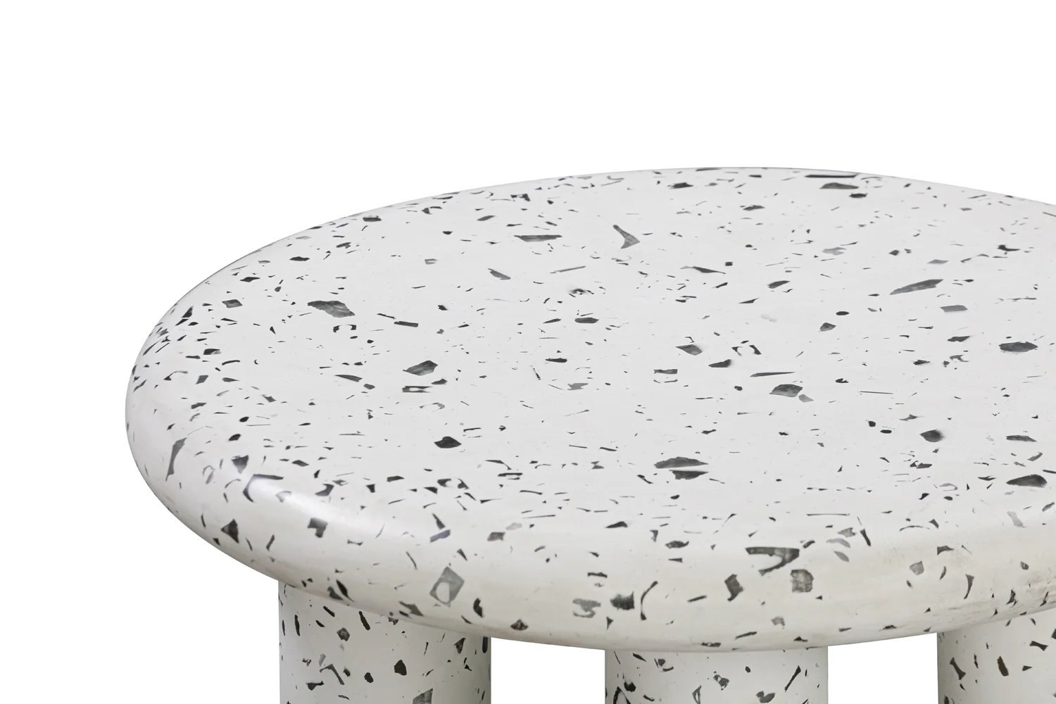 Matte Side Table - Grey Stone Terrazzo - Floor Stock - Image 6