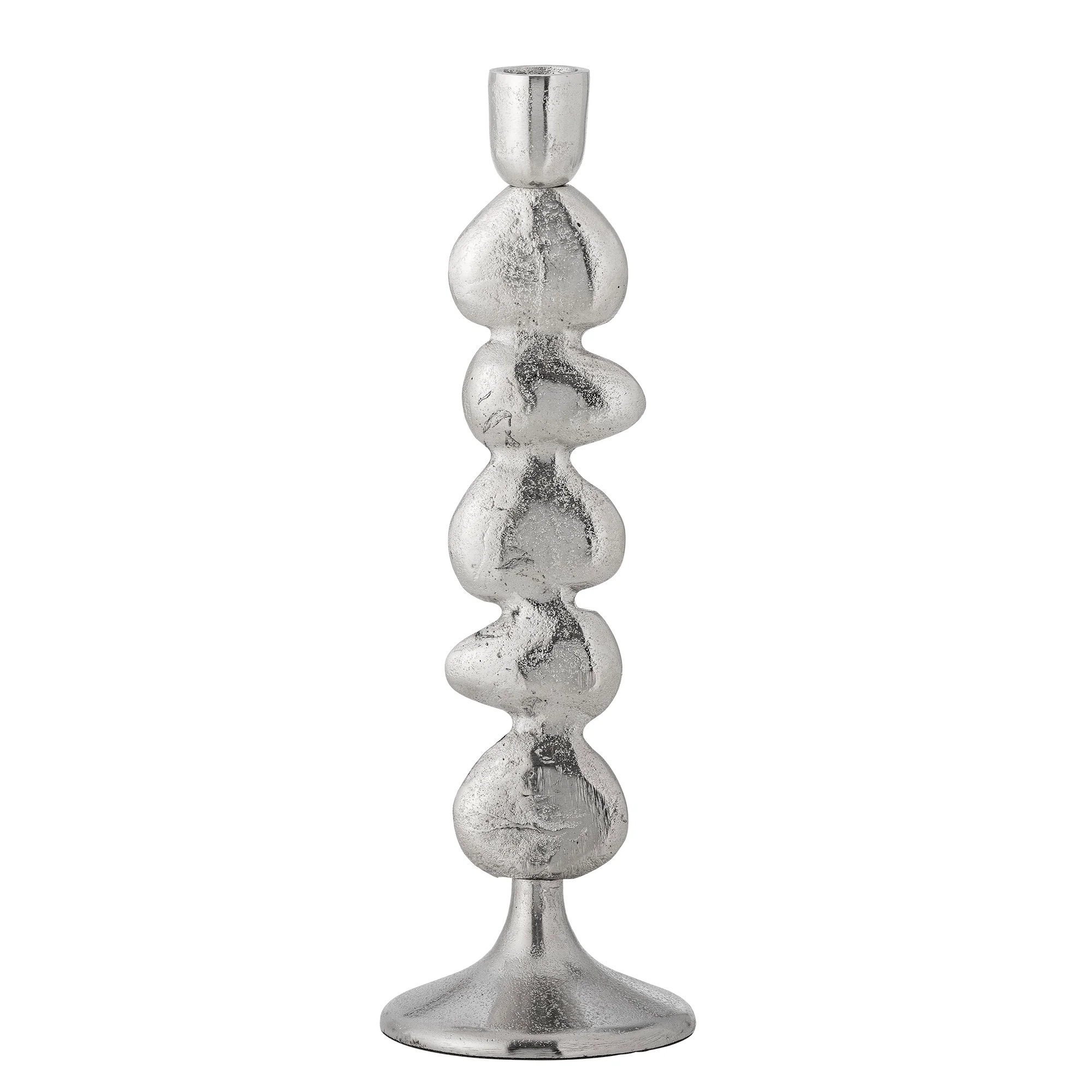 Metina Aluminium Candle Holder - Silver