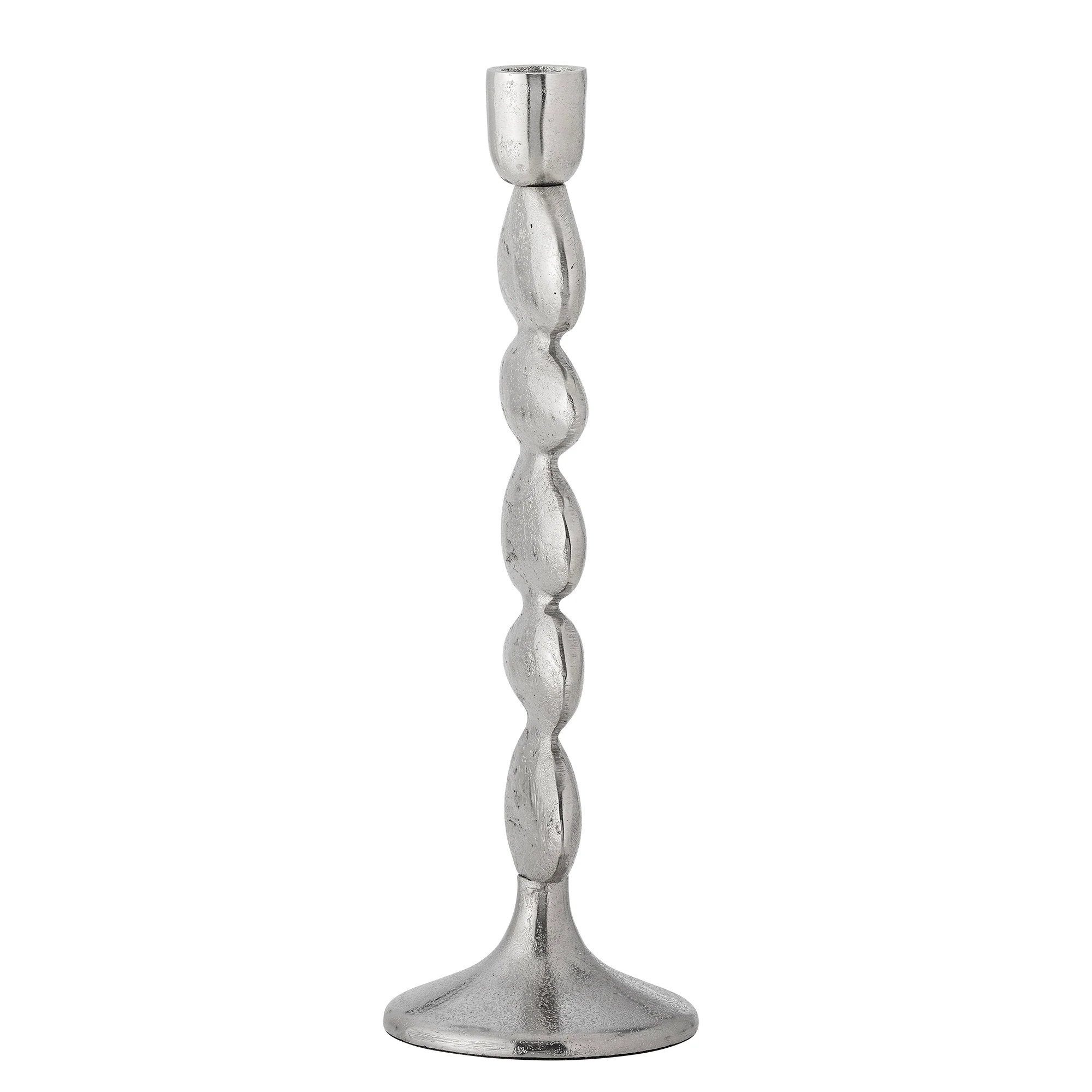 Metina Aluminium Candle Holder - Silver - Image 2