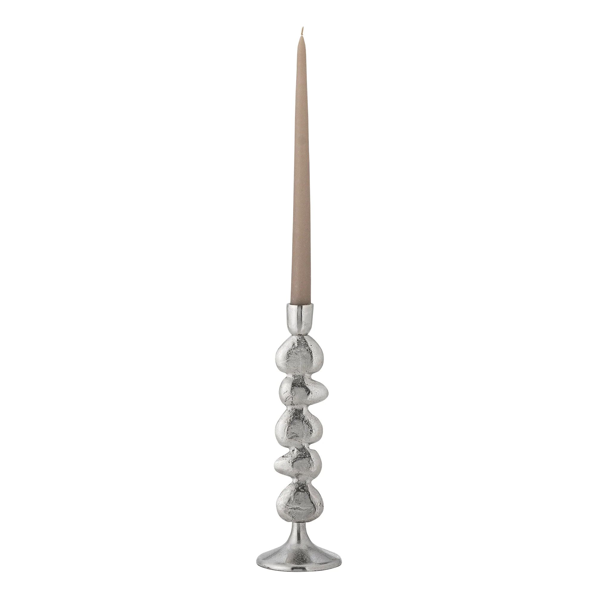 Metina Aluminium Candle Holder - Silver - Image 3