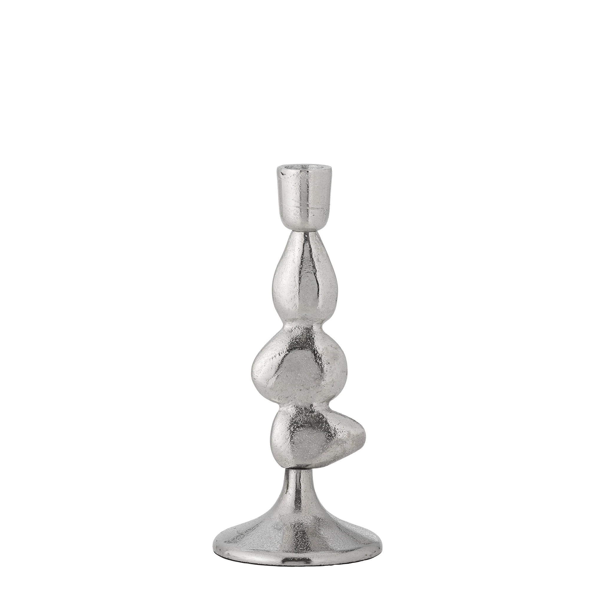 Metina Aluminium Candle Holder - Silver - Image 4