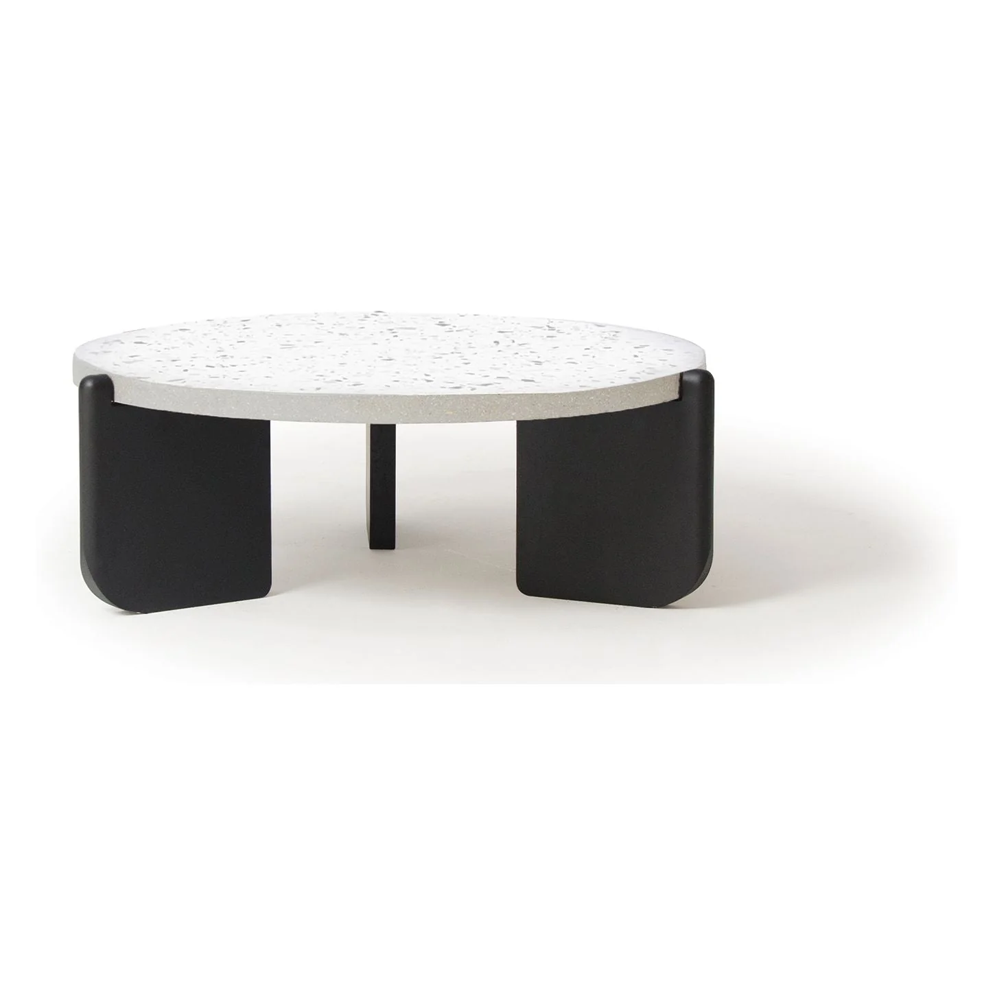 Native Terrazzo Coffee Table - Large - Black - Nougat Terrazzo - Floor Stock