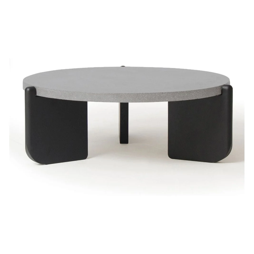 Native Terrazzo Coffee Table - Large - Black - Warm Grey Terrazzo - Floor Stock - Image 2