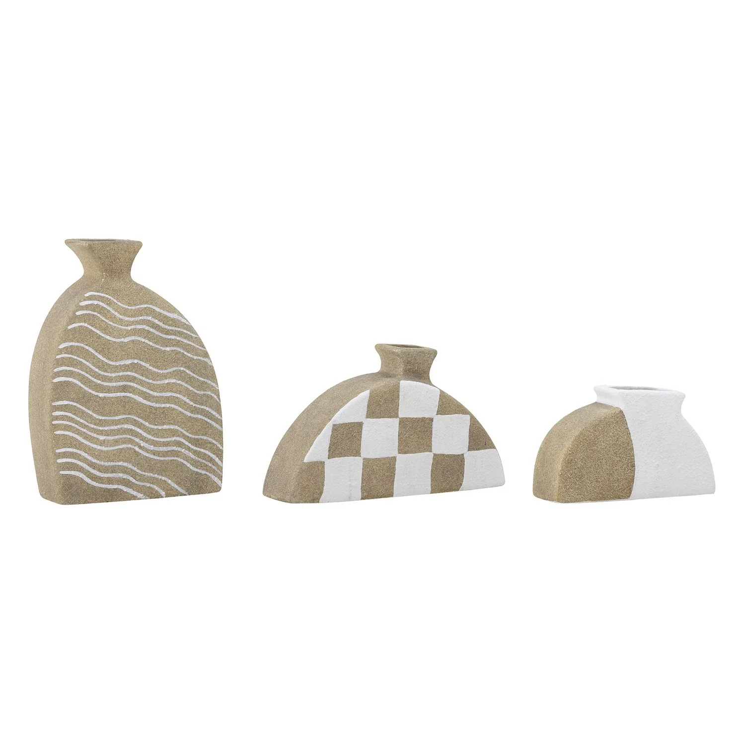 Nezha Terracotta Deco Vase - Nature - Set of 3 - Image 2