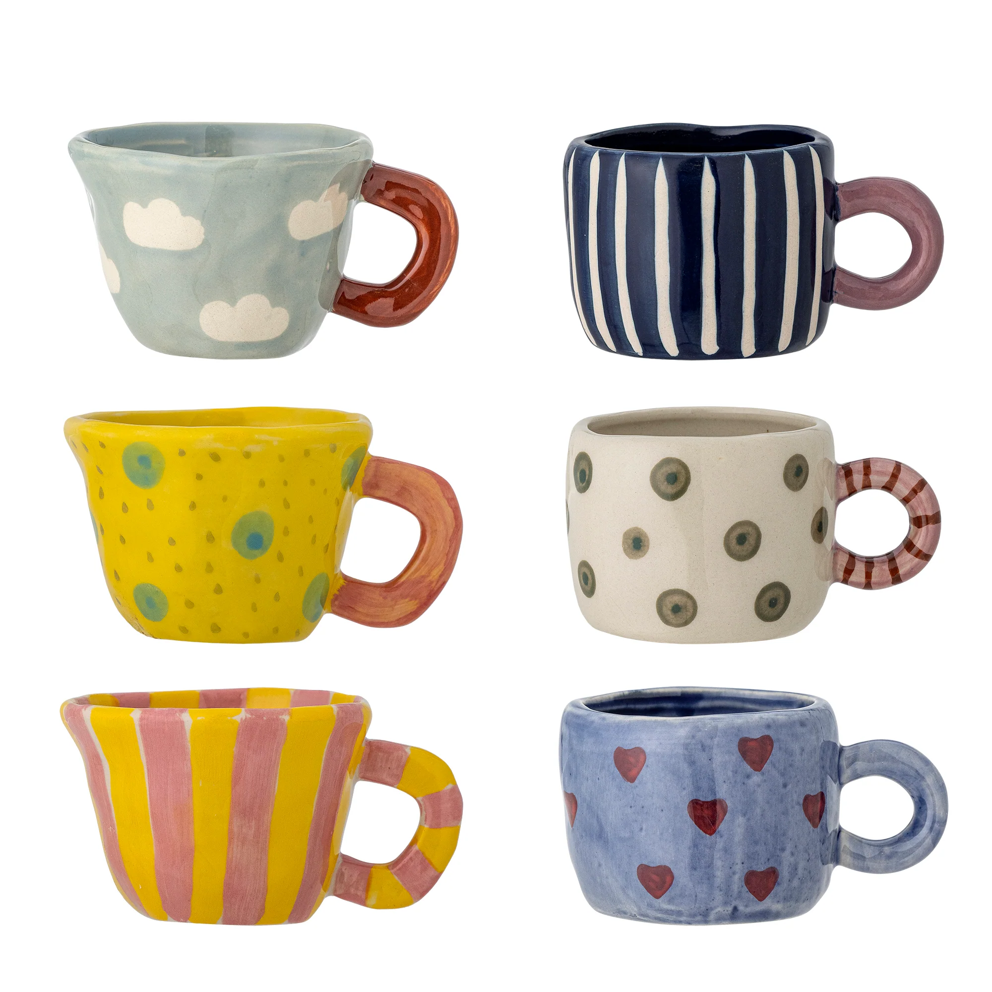 Nini Stoneware Cup - Multi - Set of 6