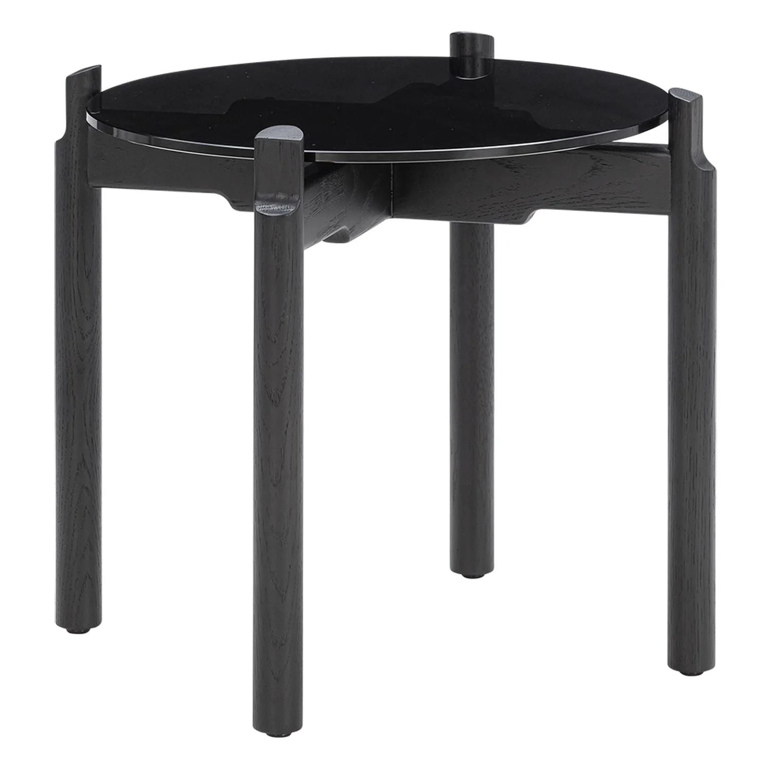Notch Round Side Table - Small - Black - Floor Stock