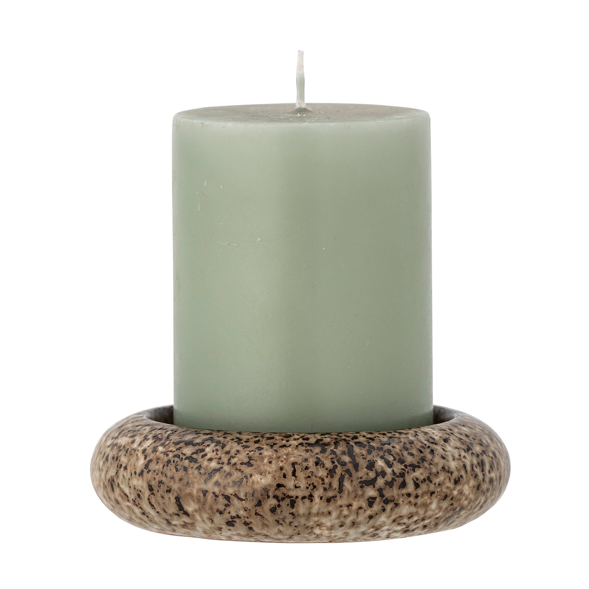 Oshin Stoneware Candle Holder - Brown - Image 3
