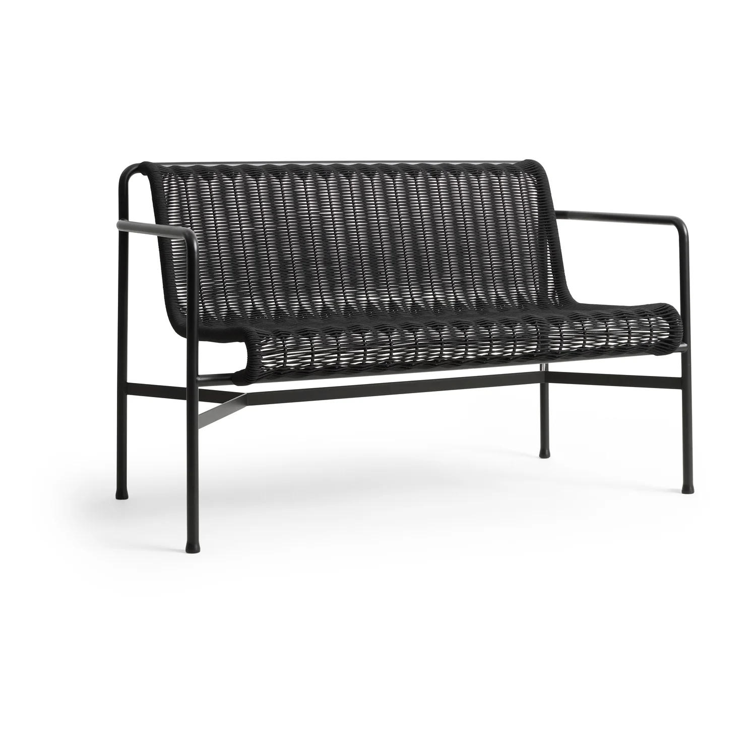 Palissade Cord Dining Bench with Armrest - Image 2