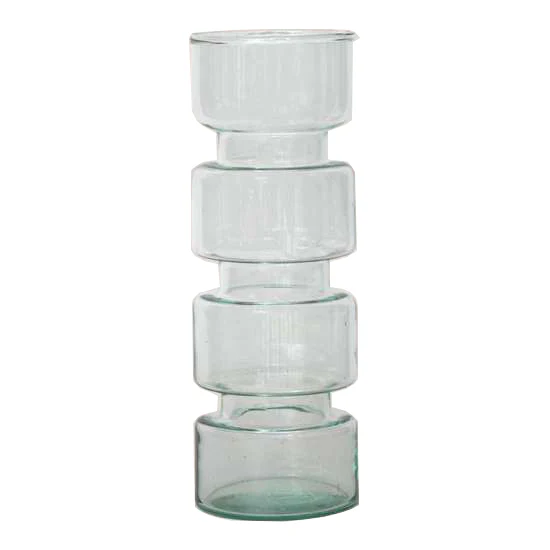 Paloma Transparent Glass Vase - Green