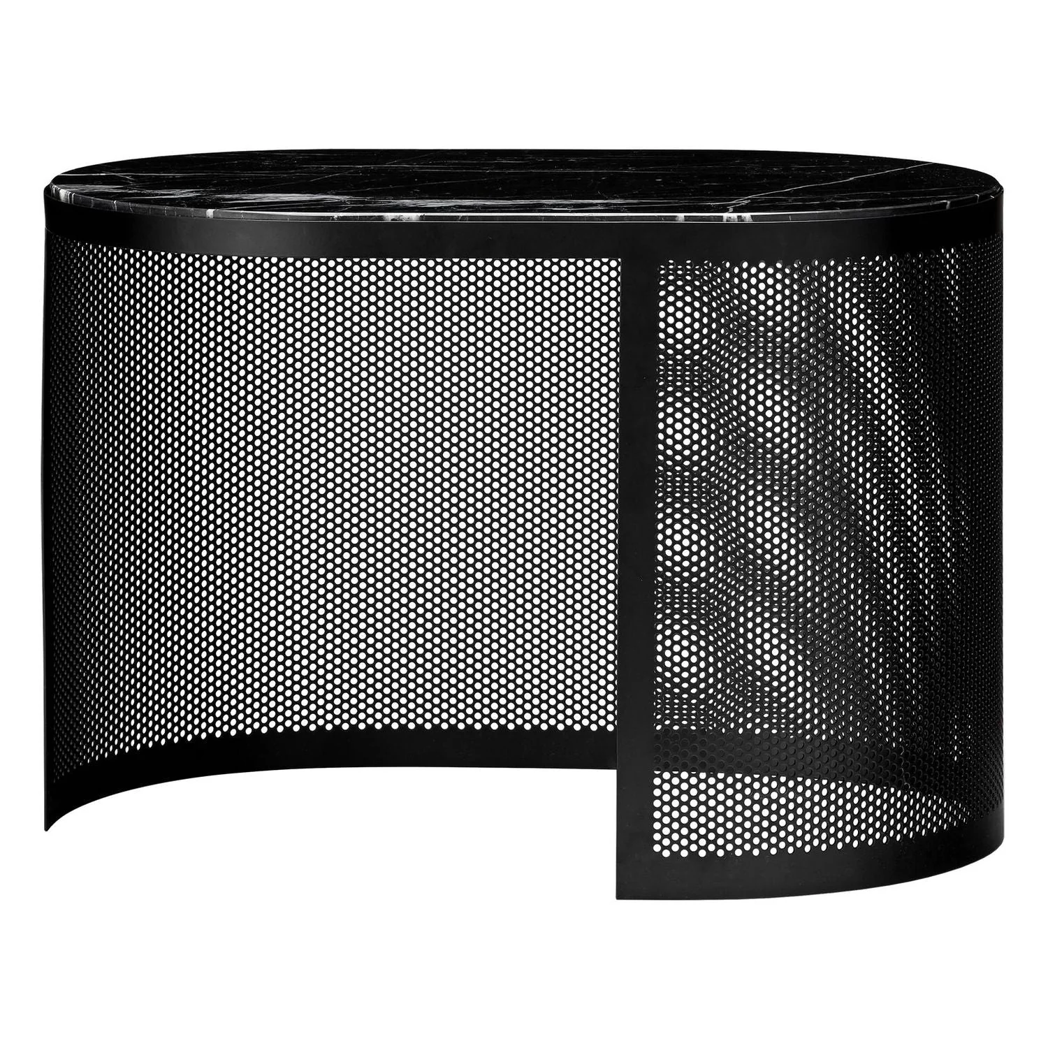 Pausillus Side Table - Medium - Black Marble - Floor Stock