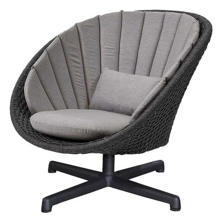 Peacock Swivel Lounge Chair - Soft Rope - Image 3