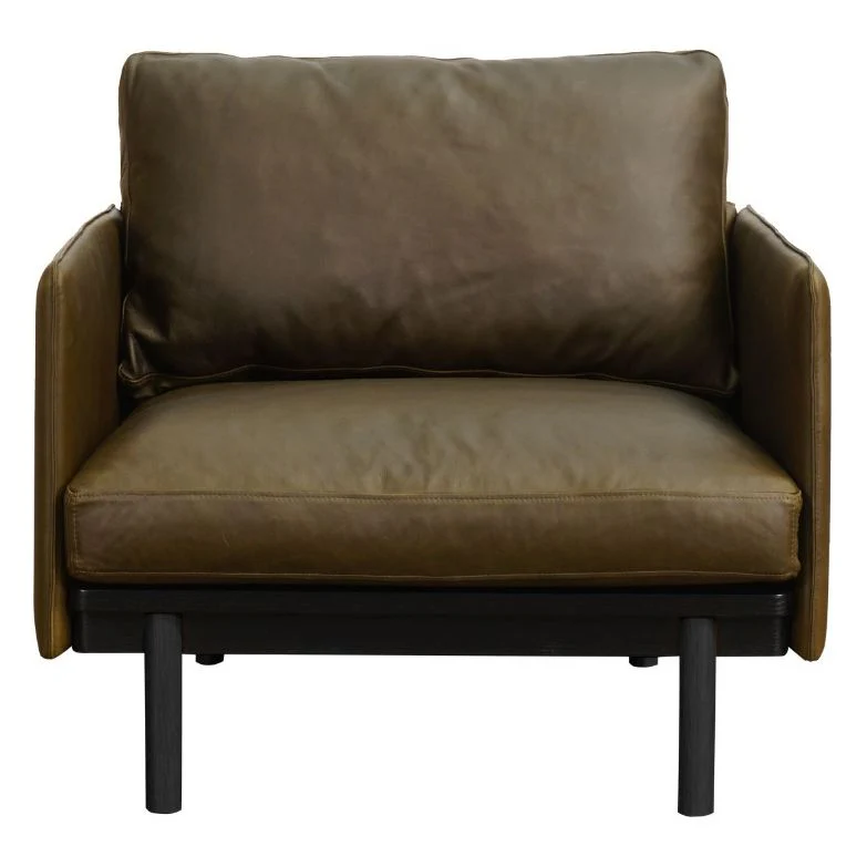 Pensive Leather Lounge Chair - Image 2