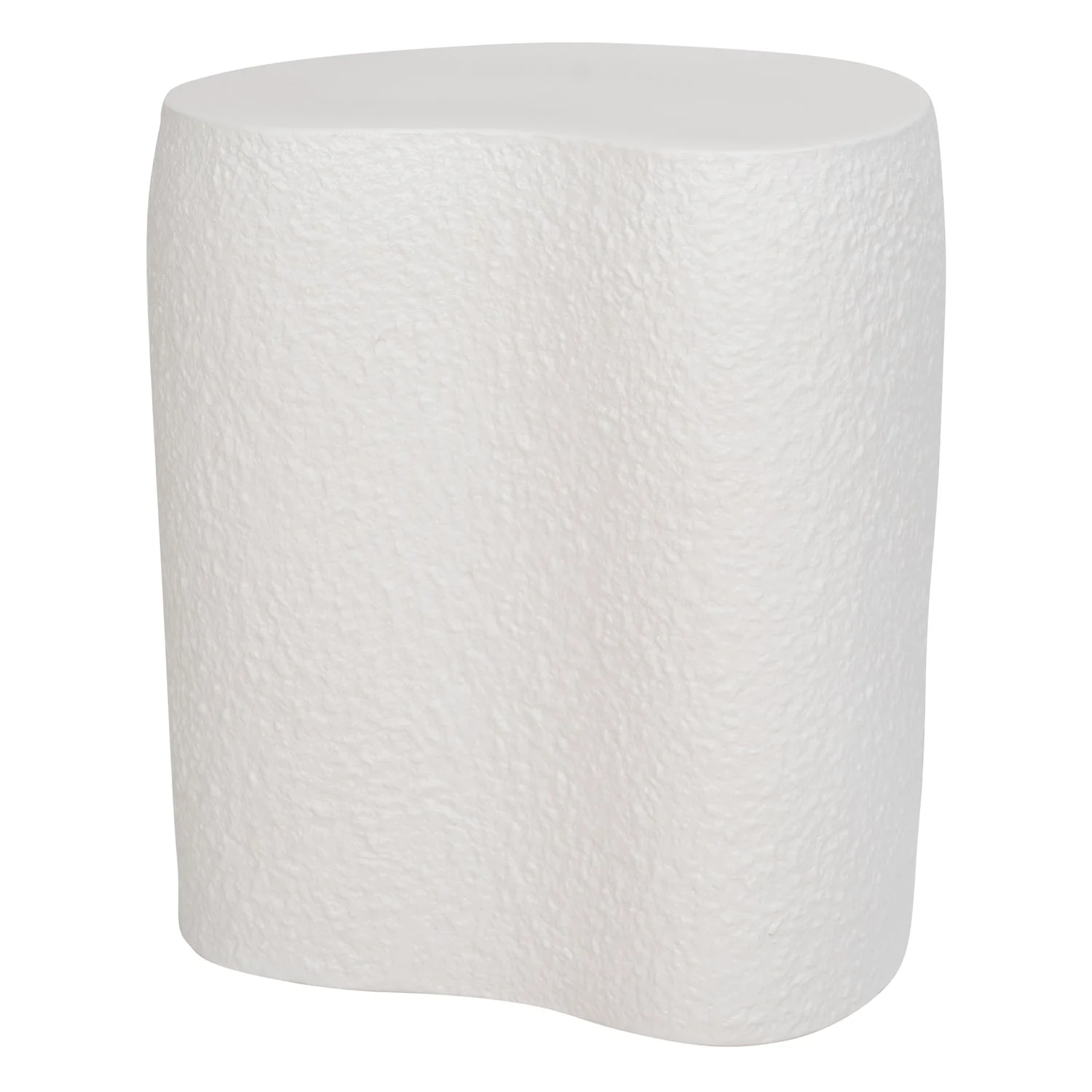 Petra Ceramic Side Table - White - White - Floor Stock - Image 3