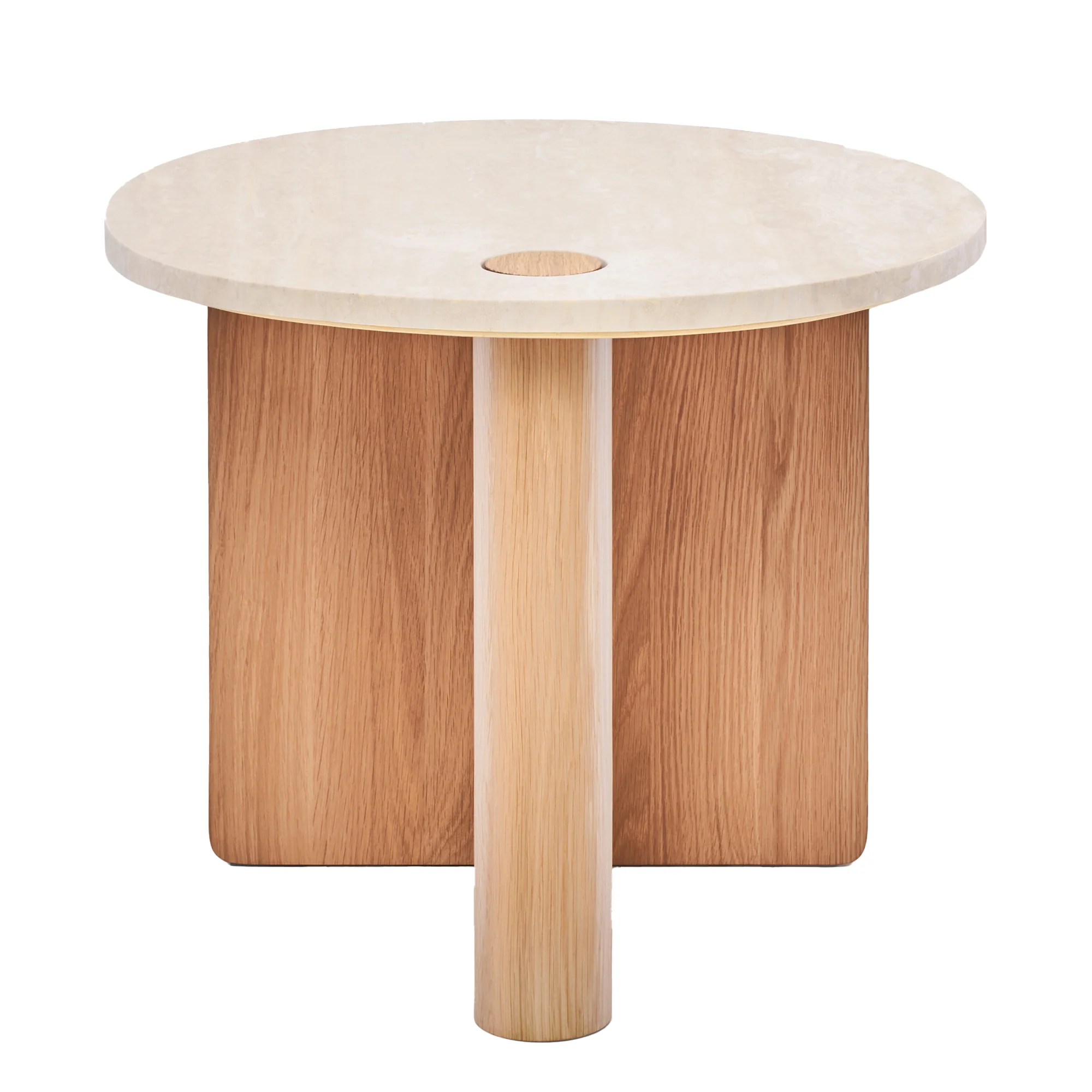 Pivot Round Travertine Side Table - Image 4