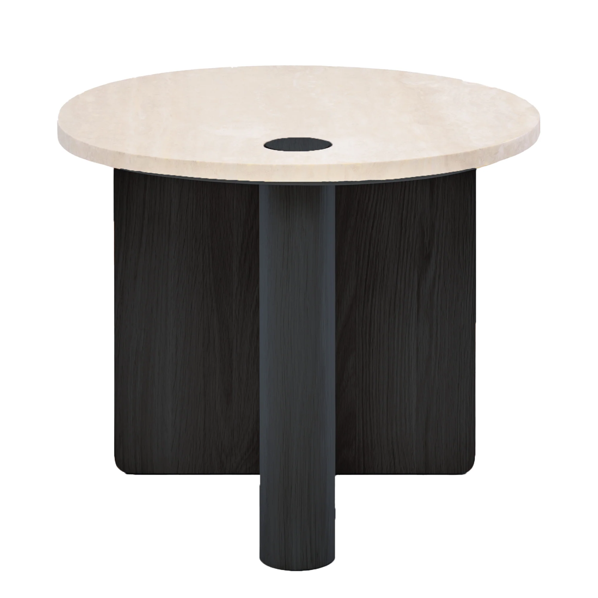 Pivot Round Travertine Side Table - Image 7