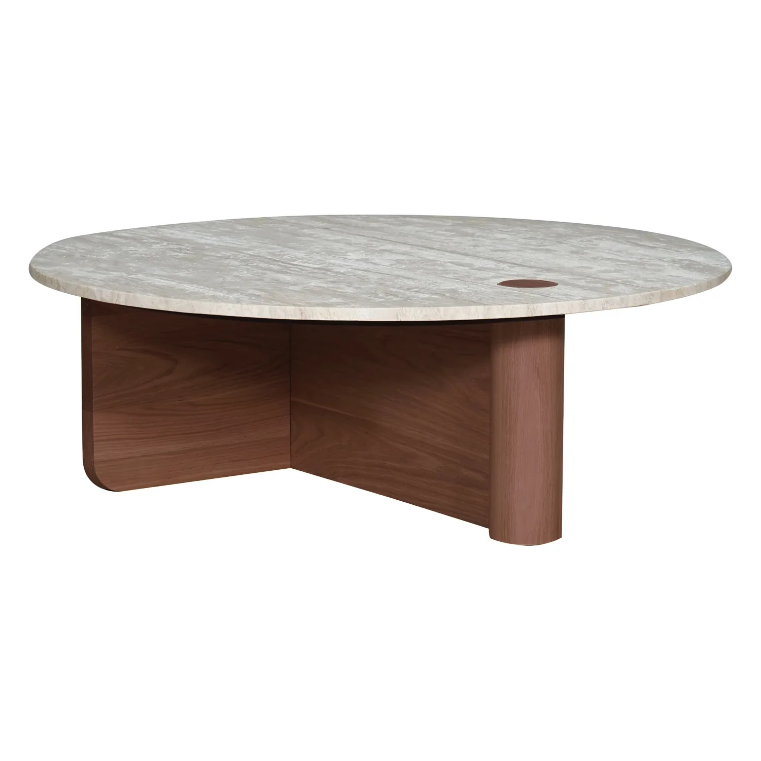 Pivot Round Travertine Coffee Table - Image 3