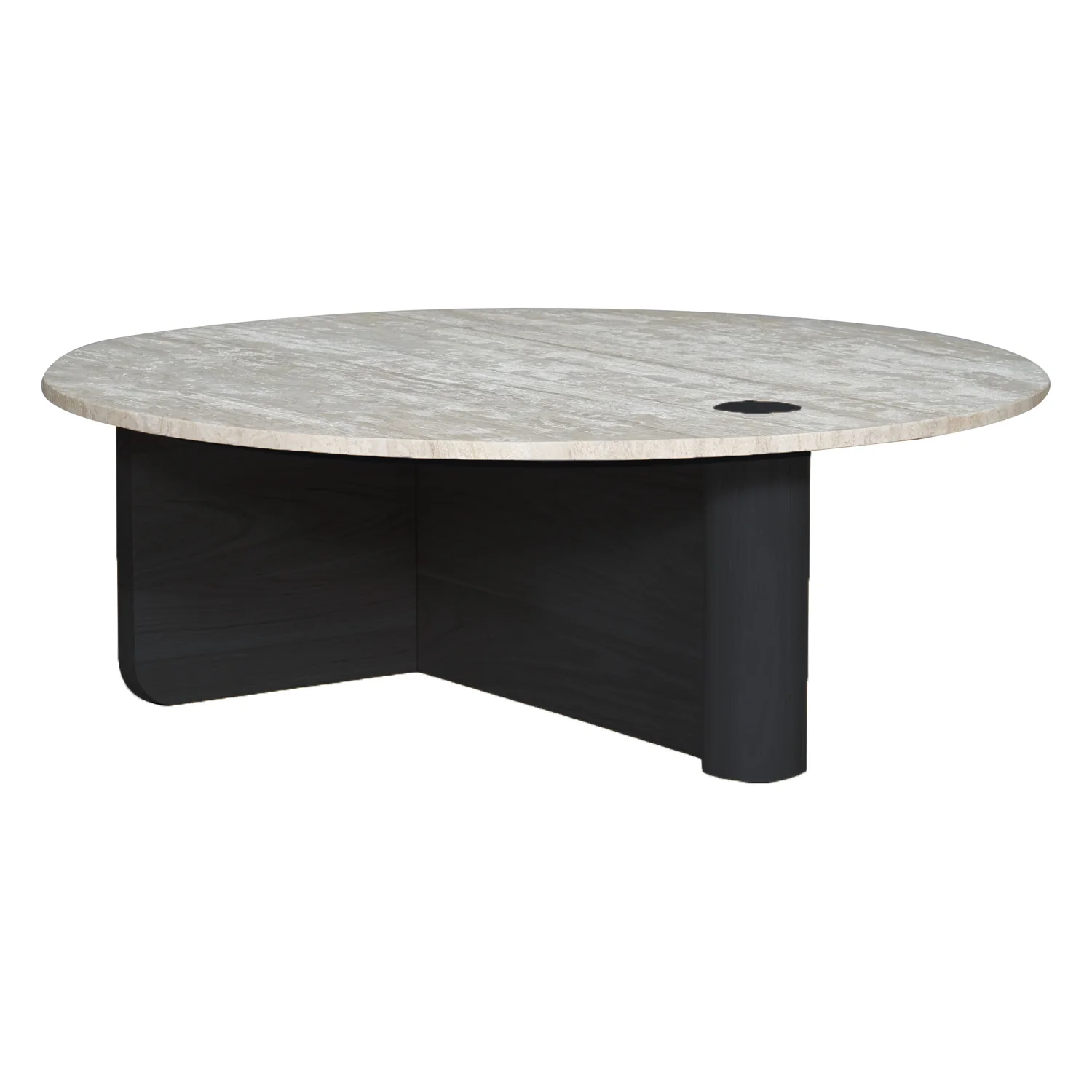 Pivot Round Travertine Coffee Table - Image 4