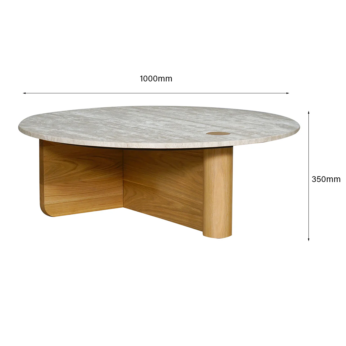Pivot Round Travertine Coffee Table - Image 6