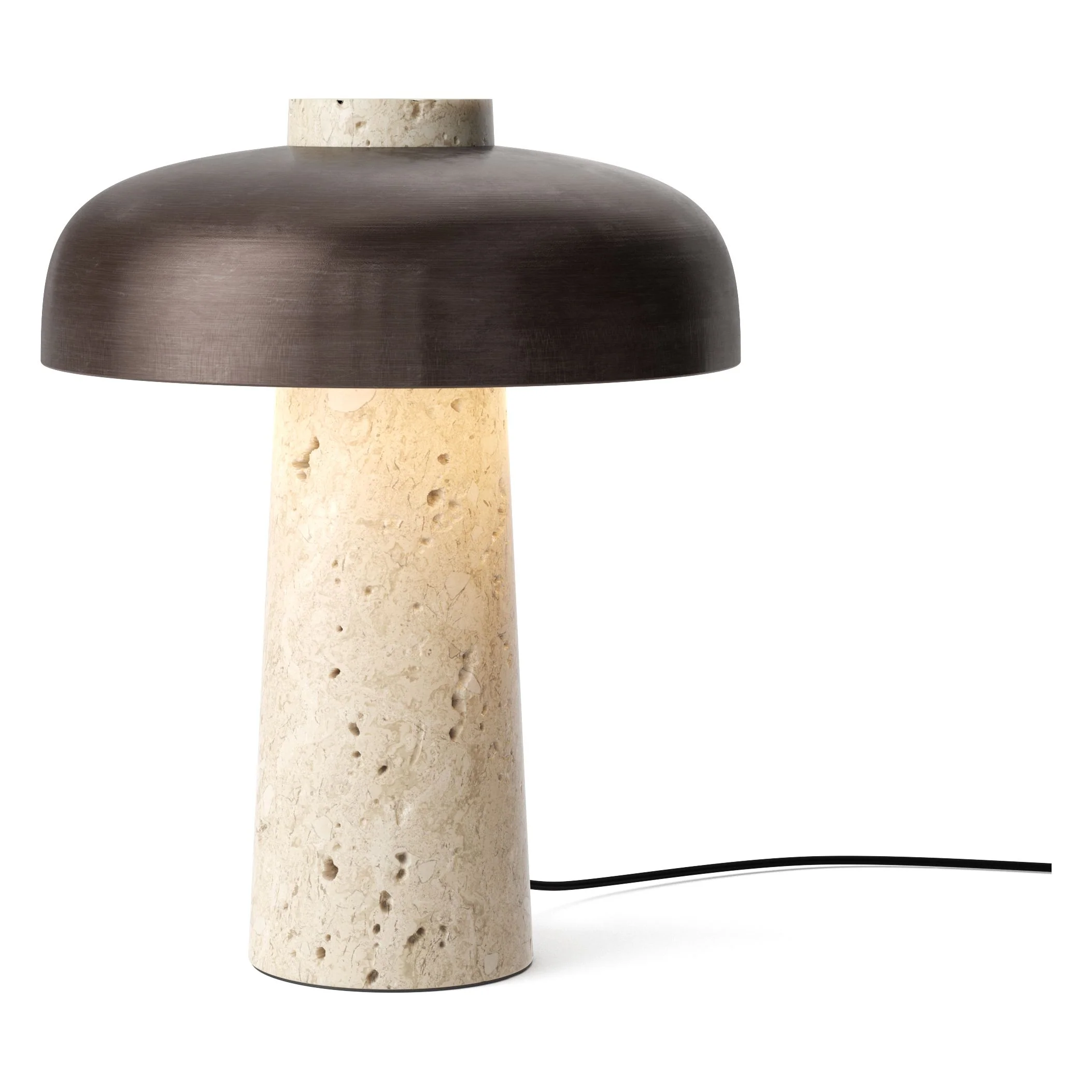 Reverse Travertine Table Lamp - Image 4