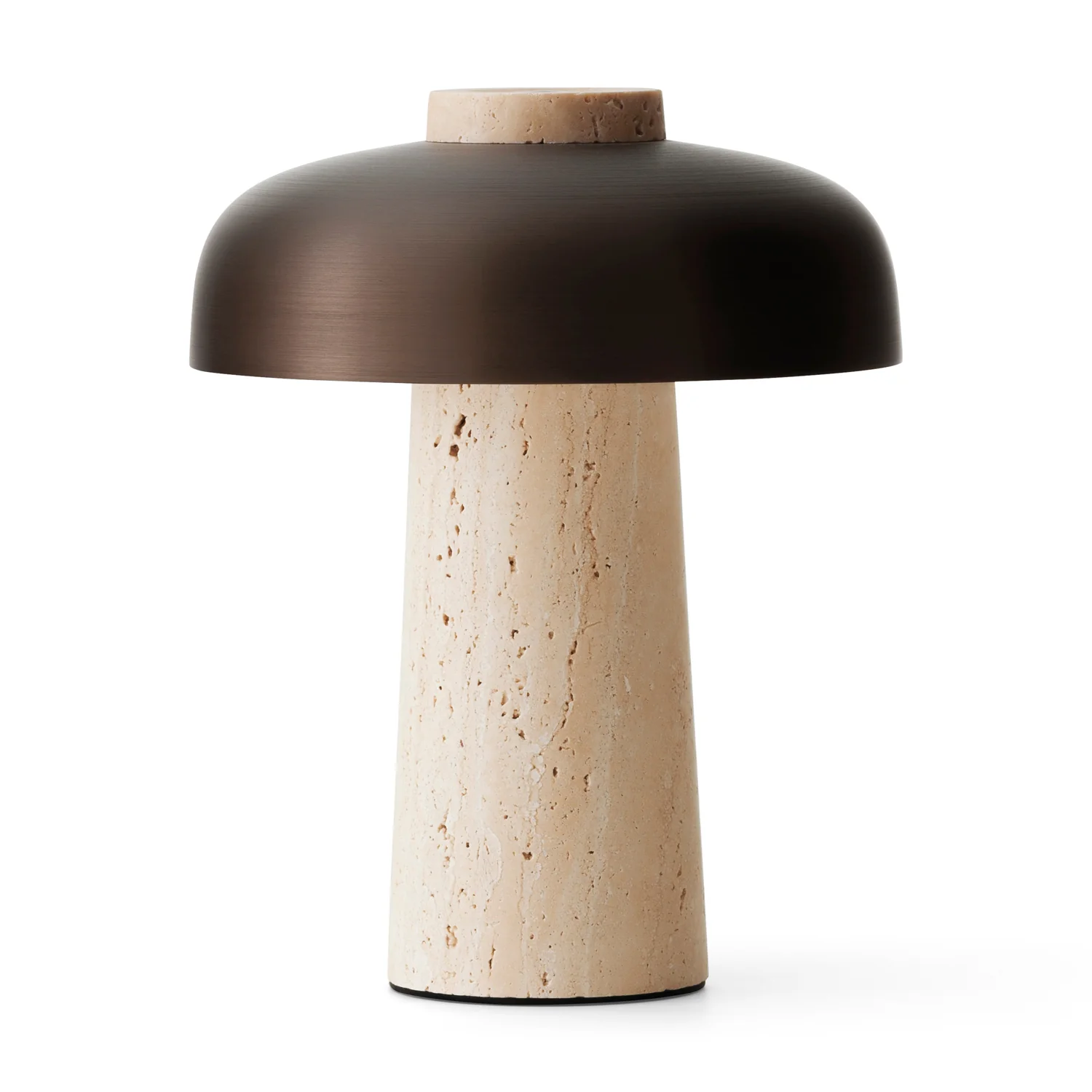 Reverse Travertine Portable Table Lamp