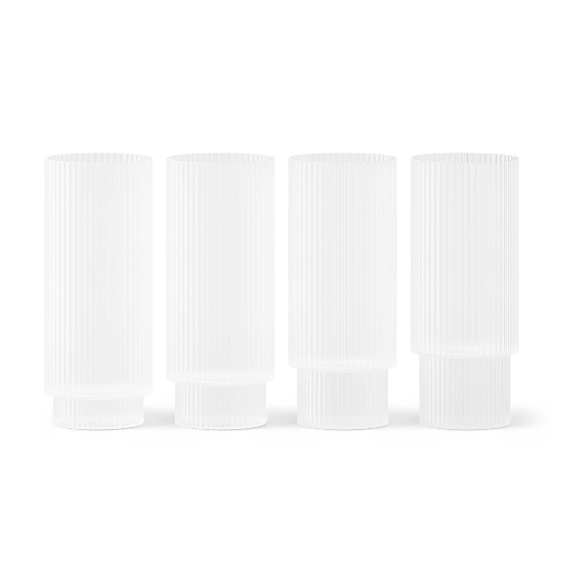 Ripple Long Drink Glasses - Set of 4