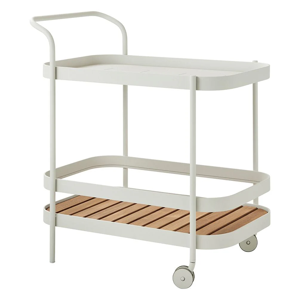 Roll Bar Trolley - White Aluminium - Floor Stock - Image 2