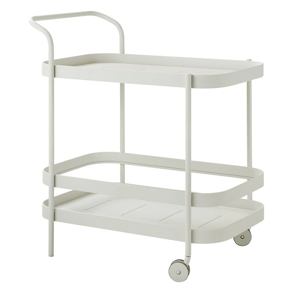 Roll Bar Trolley - White Aluminium - Floor Stock - Image 3