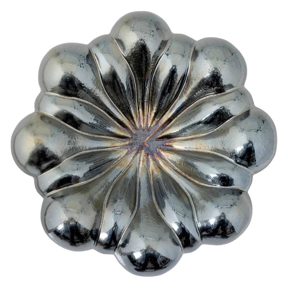 Sheeran Stoneware Bowl - Silver - Image 2