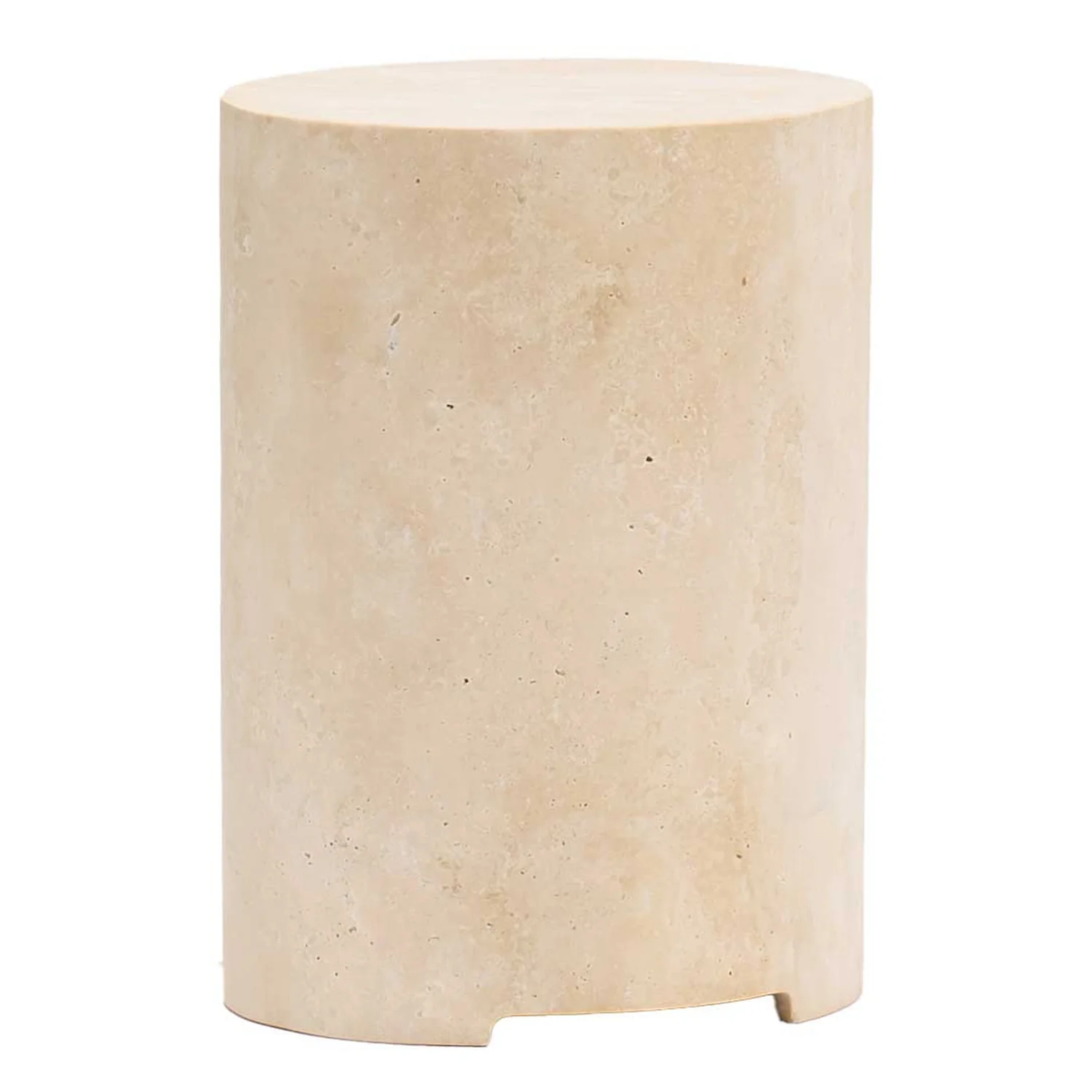 Situation Travertine Round Side Table