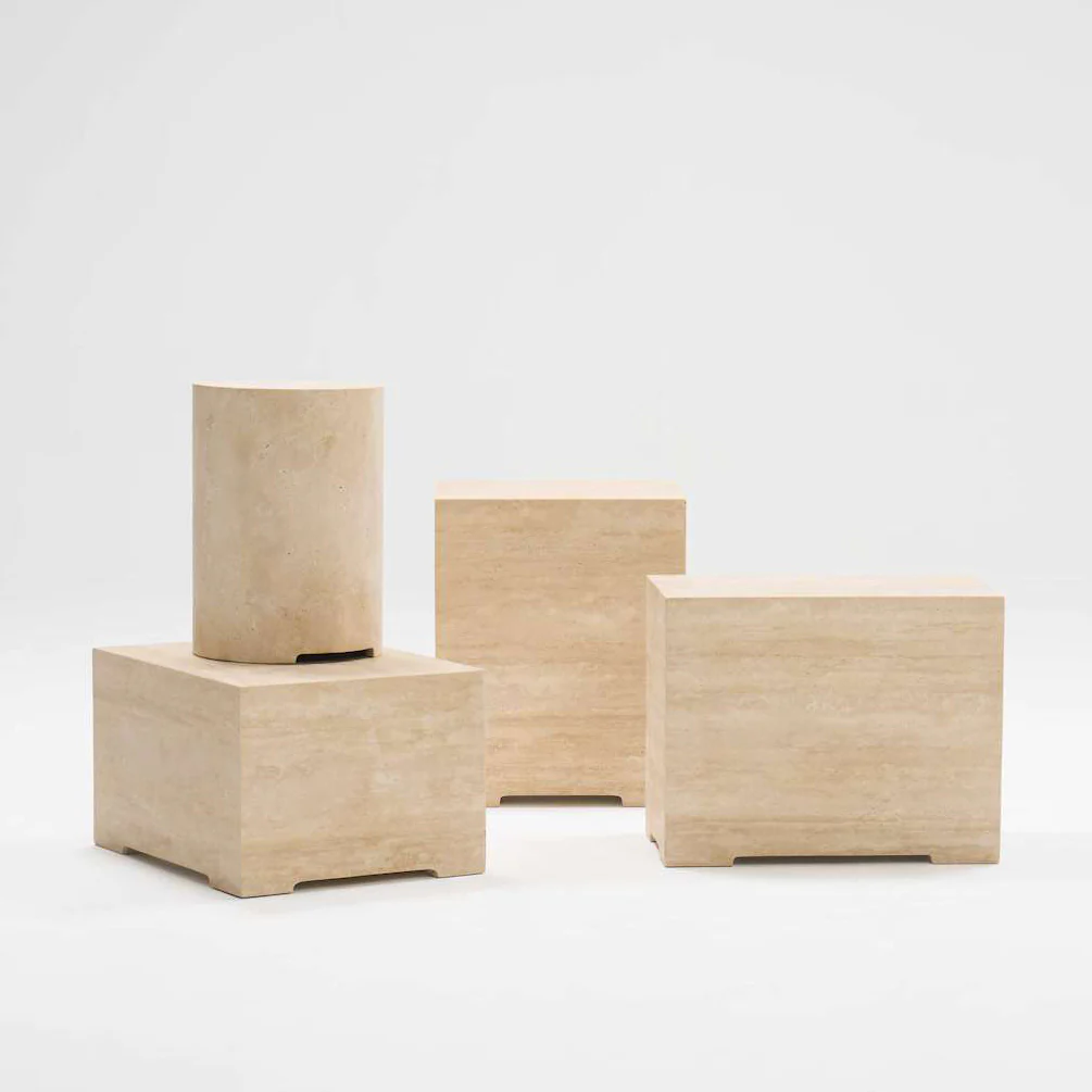 Situation Travertine Side Table - Image 5