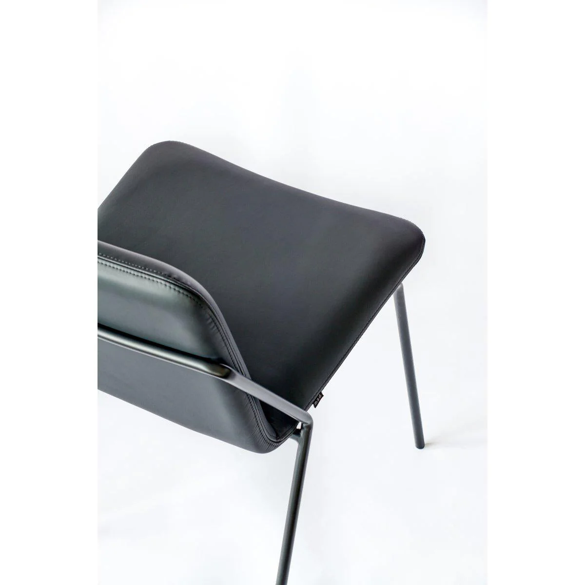 Sling Leather Dining Chair - Black Leather - Floor Stock - Image 3