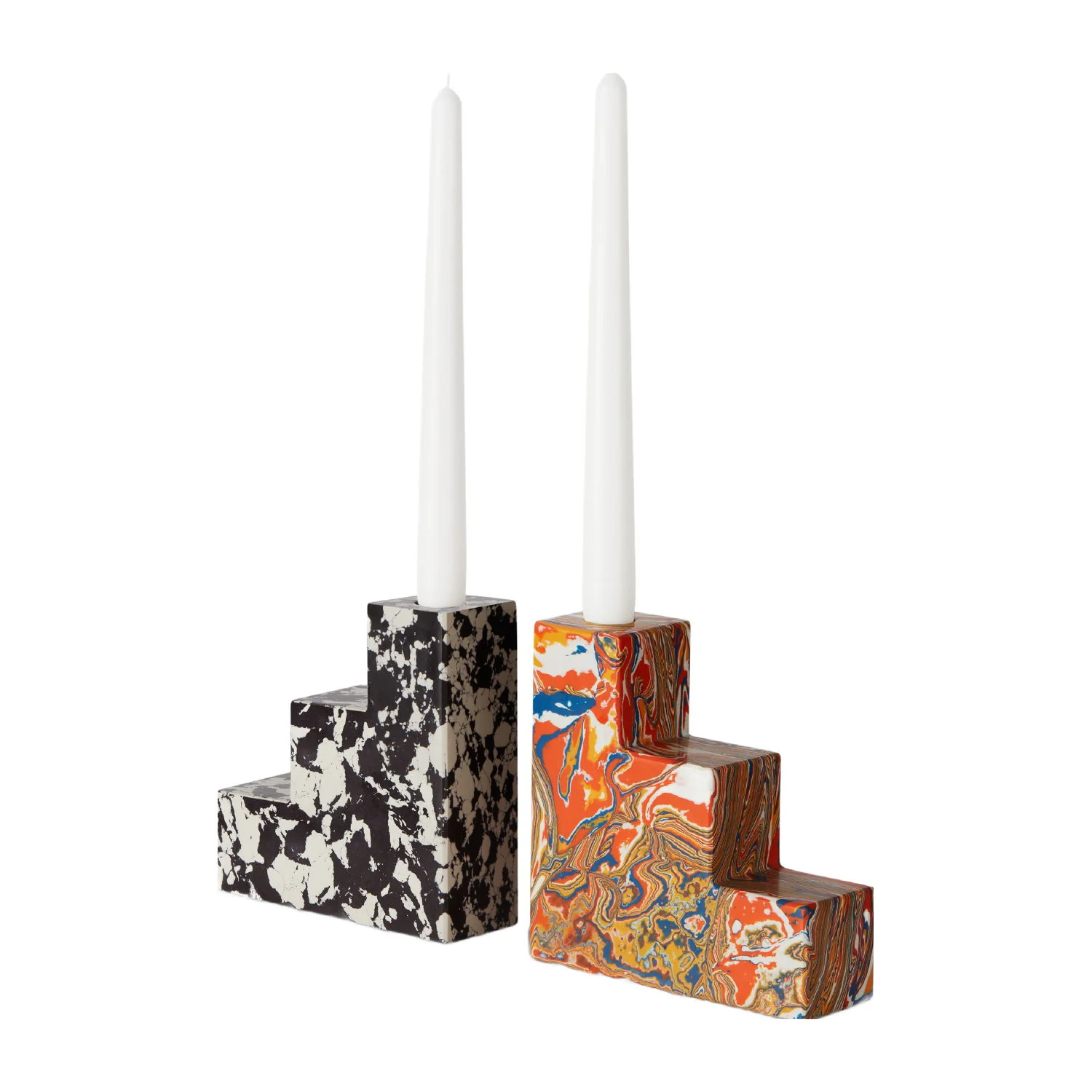Swirl Stepped Bookends - Set of 2 - Image 2