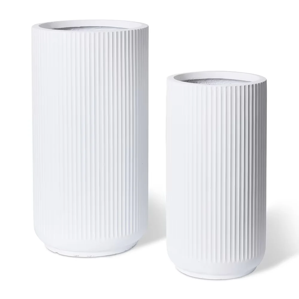Taroin Tall Fibrestone Planter - Set of 2