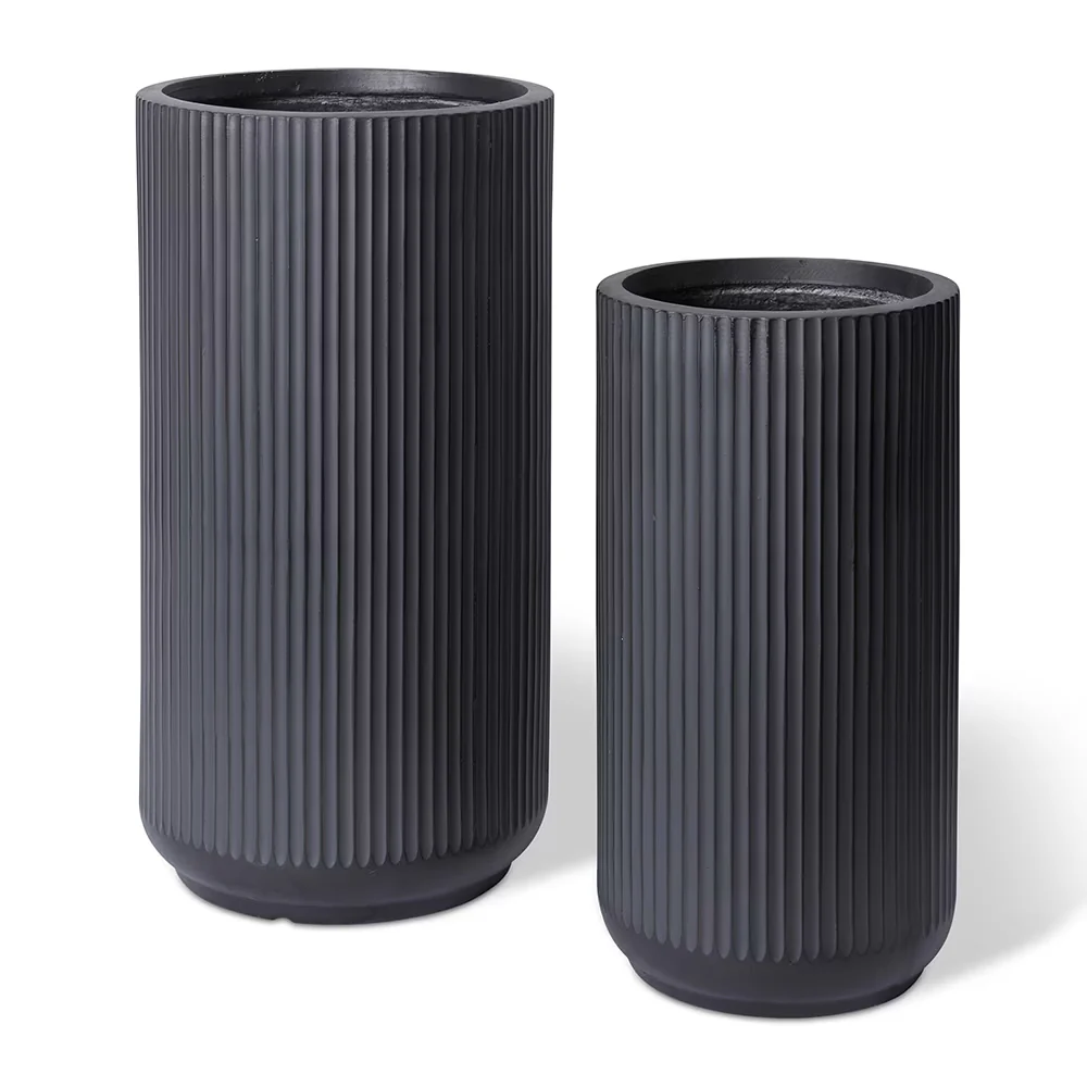 Taroin Tall Fibrestone Planter - Set of 2 - Image 2