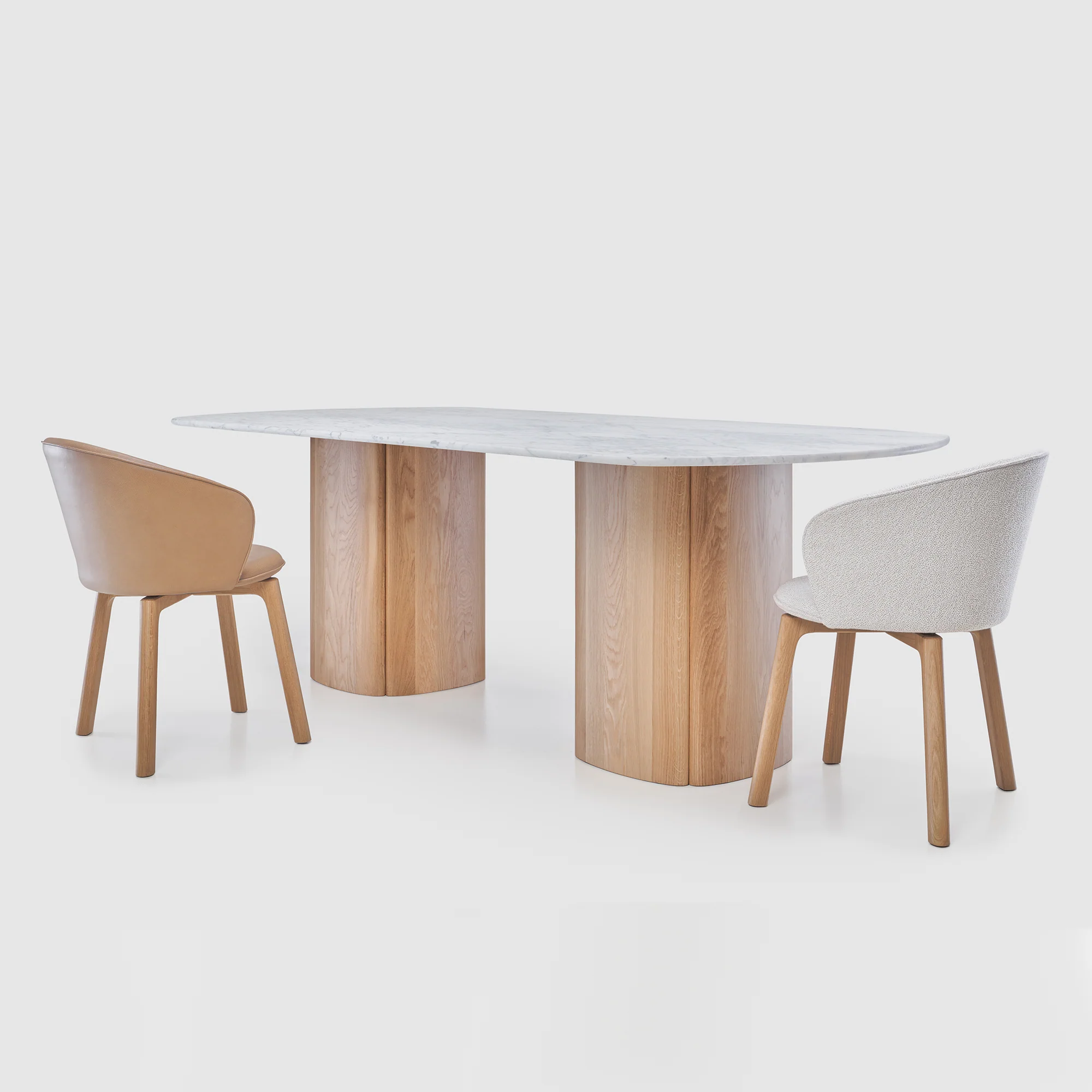 Tathra Marble Oval Dining Table - Image 3