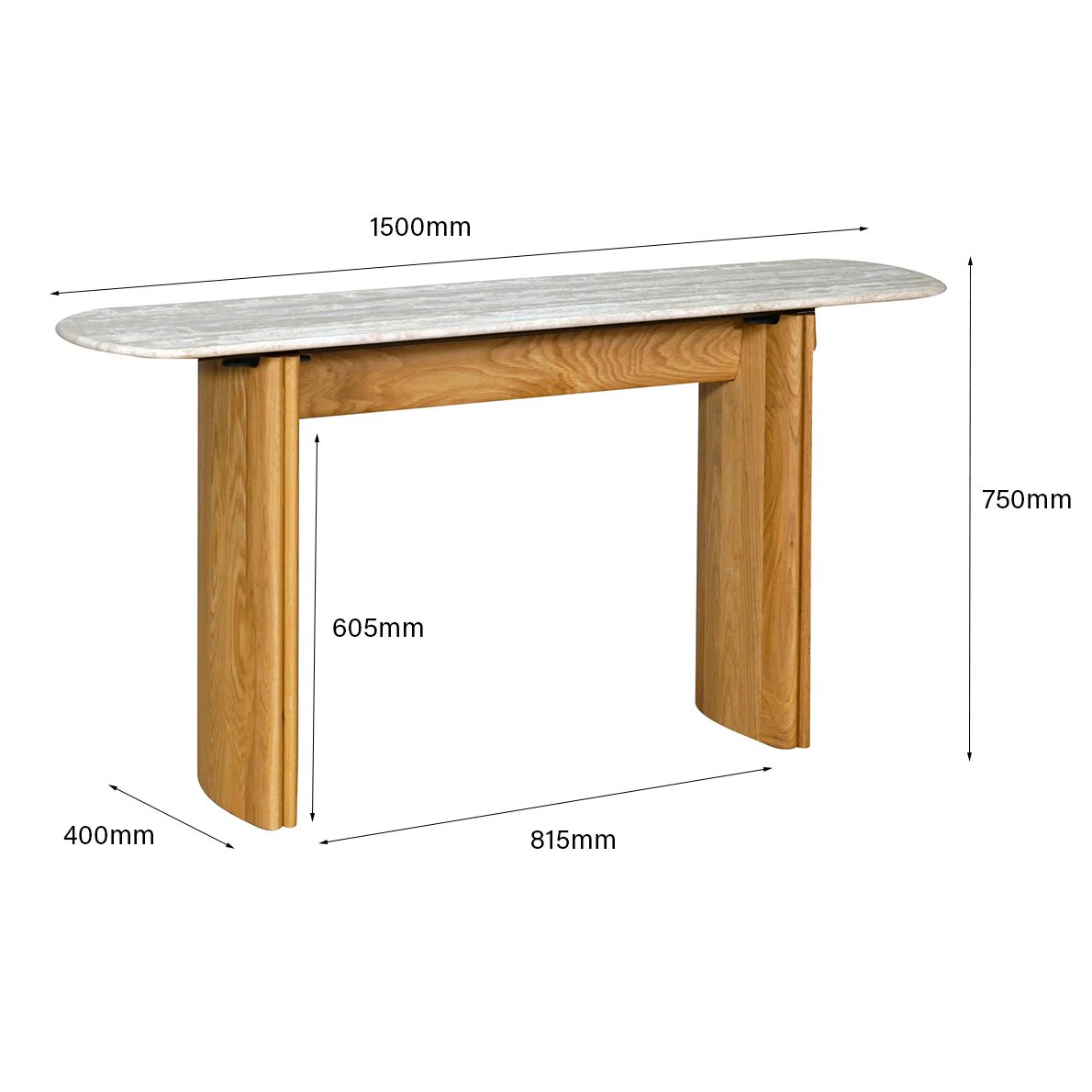Tathra Travertine Console - Image 4