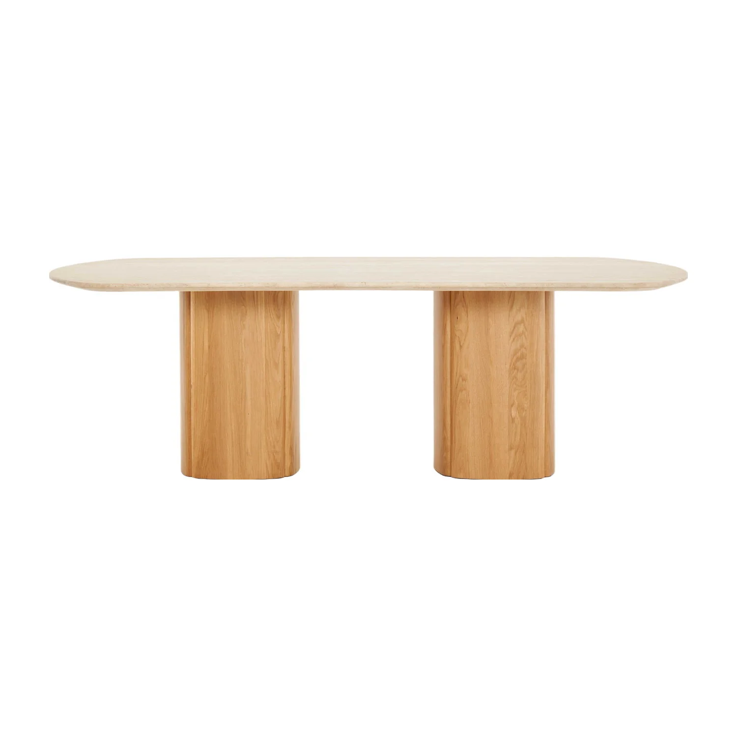 Tathra Travertine Oval Dining Table
