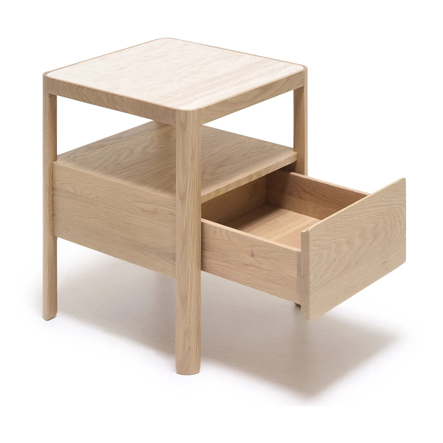 Theo Travertine Bedside Table - Image 3