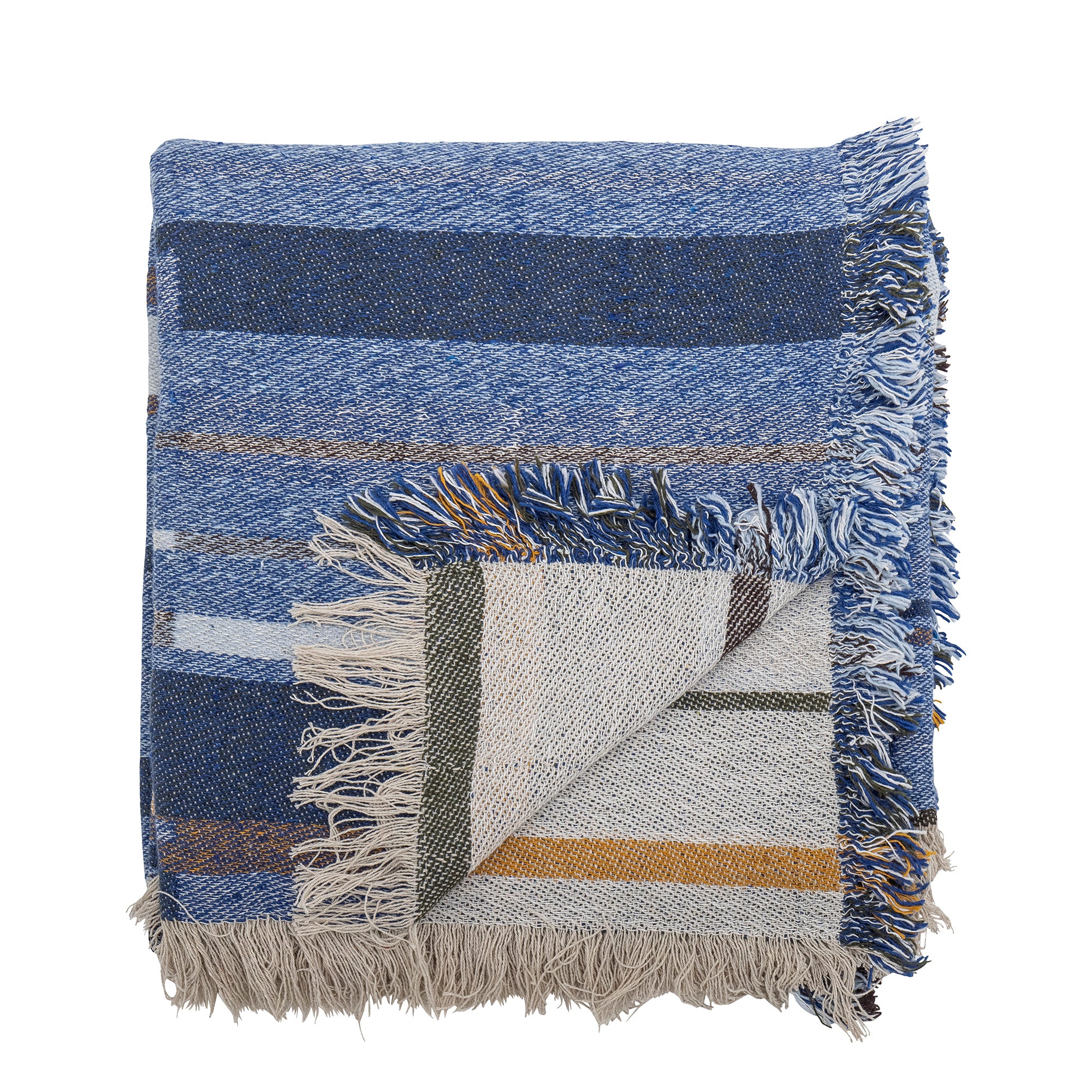 Toscana Recycled Cotton Throw - Blue